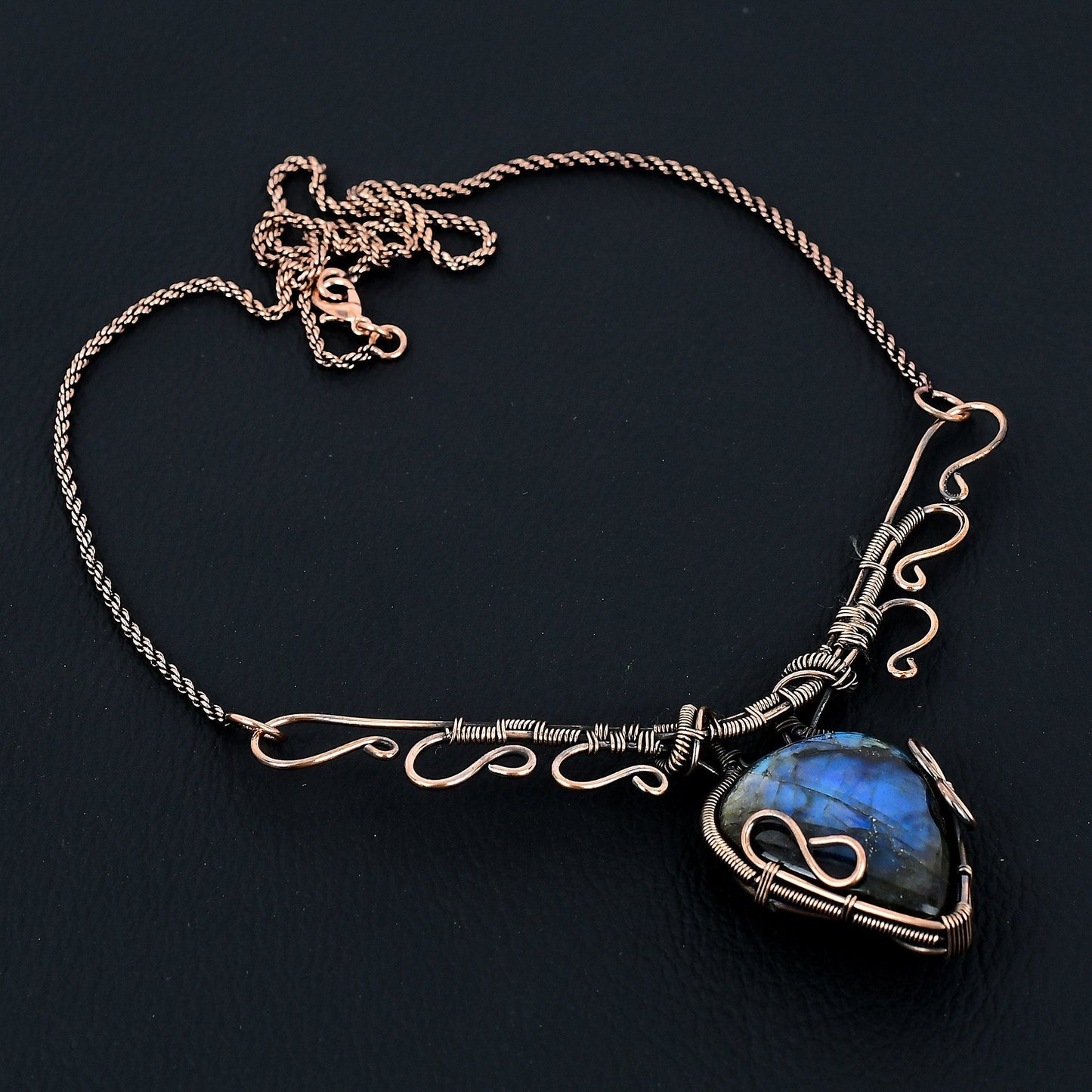 Blue Labradorite Gemstone Pendant