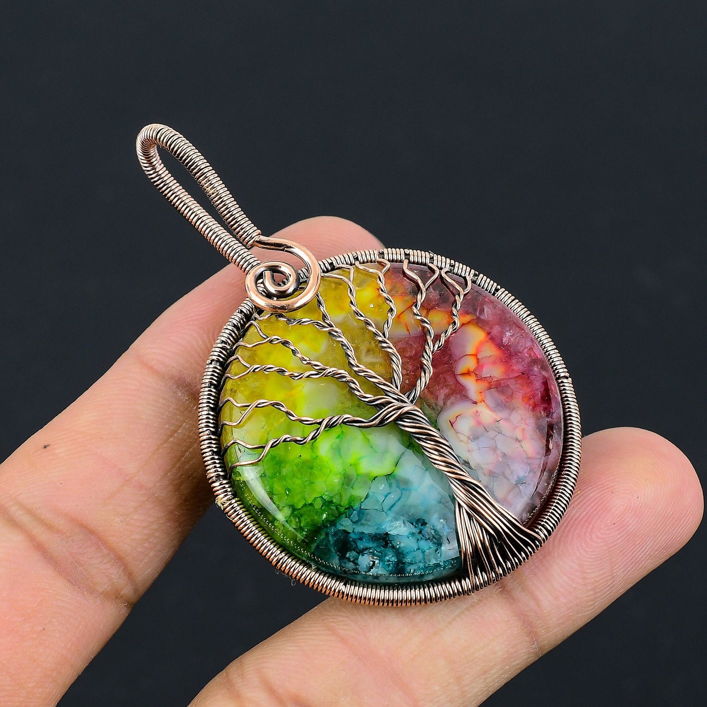 Rainbow Solar Quartz Gemstone Pendant
