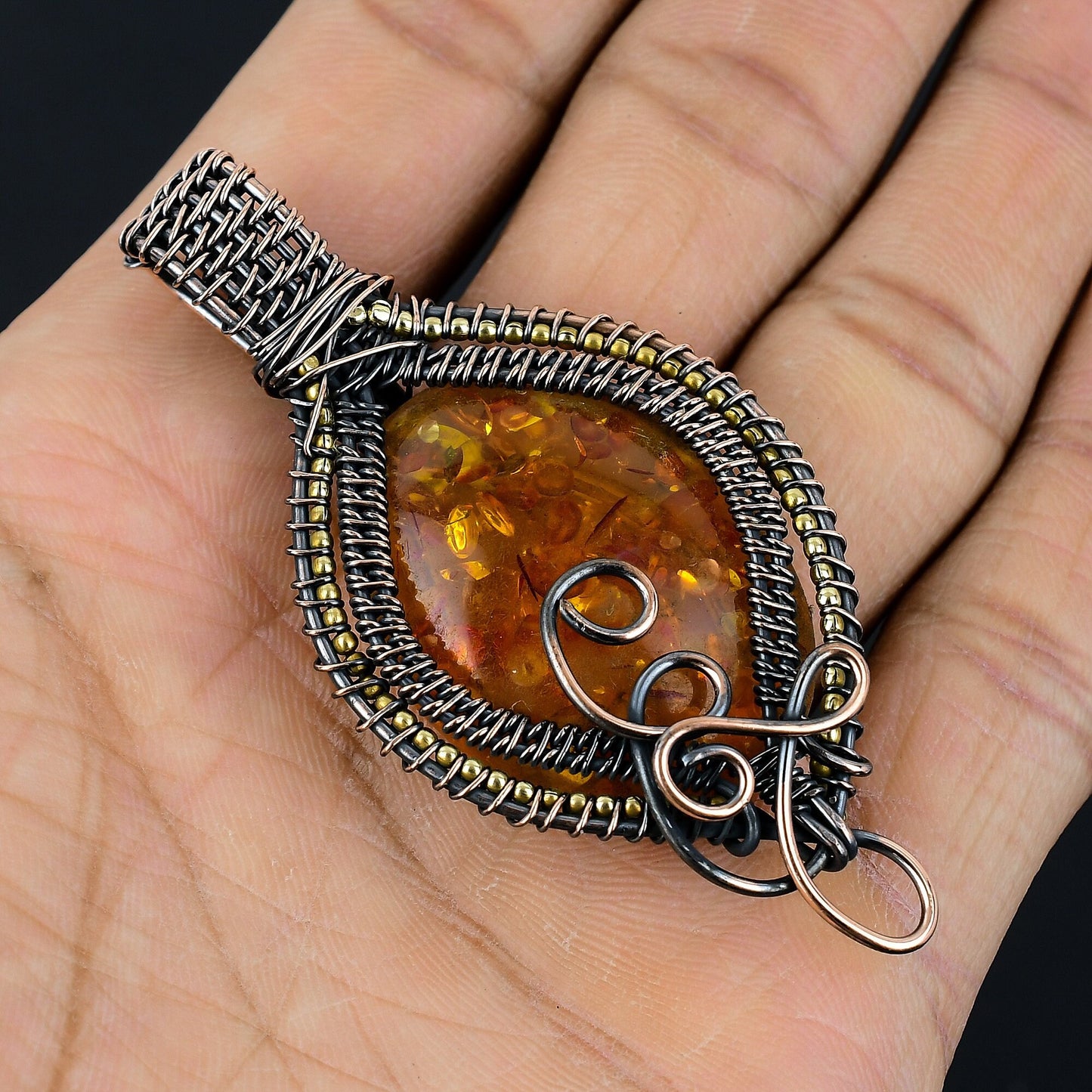 Yellow Baltic Amber Gemstone Pendant