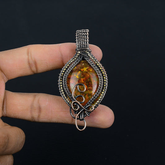 Yellow Baltic Amber Gemstone Pendant