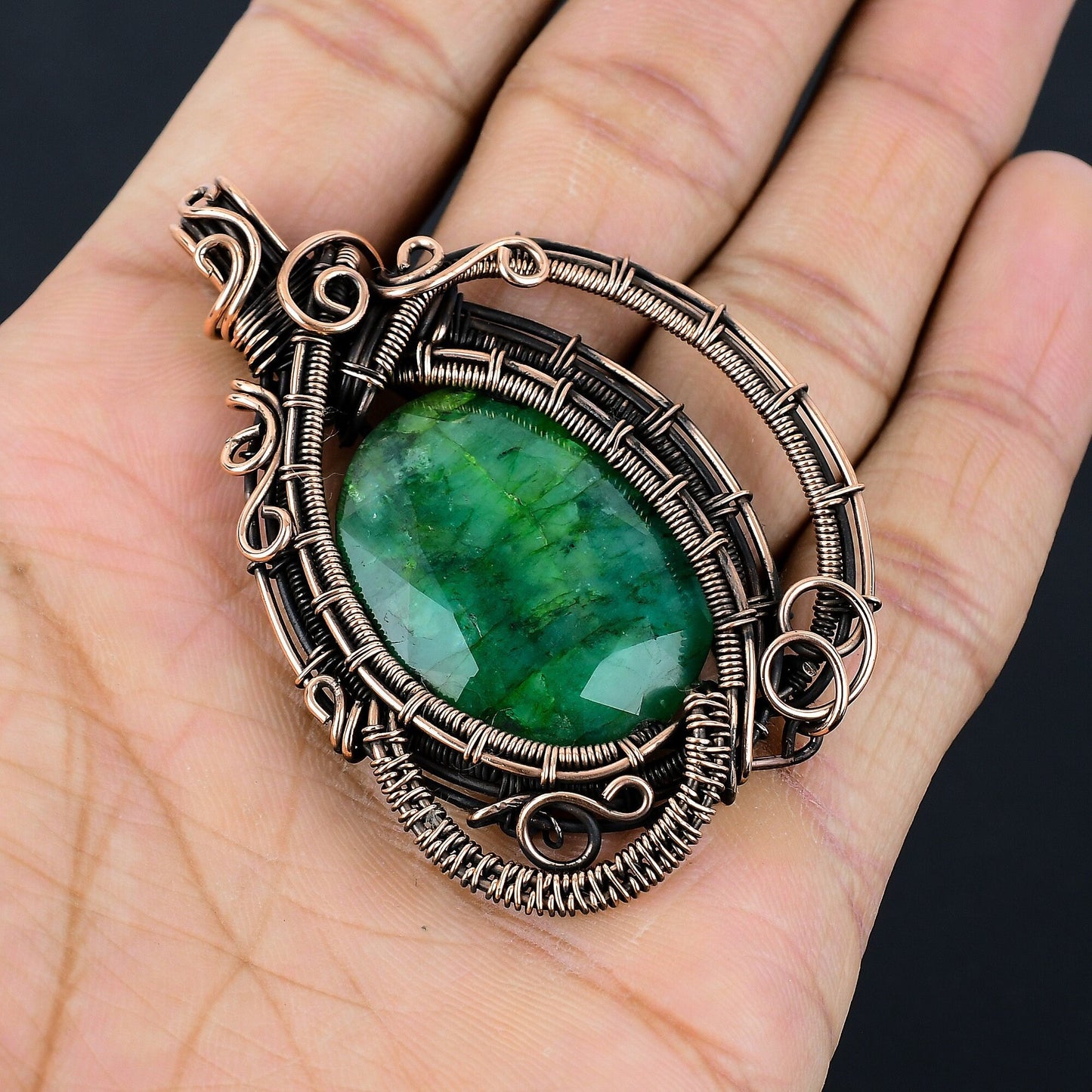 Emerald Green Gemstone Pendant