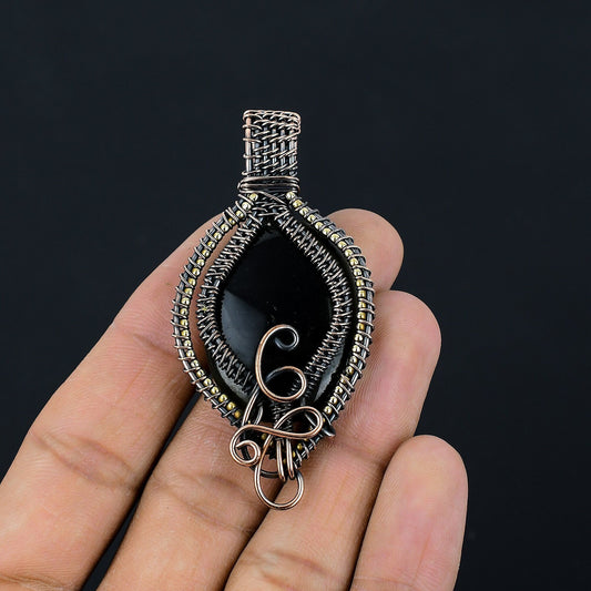 Black Onyx Gemstone Pendant