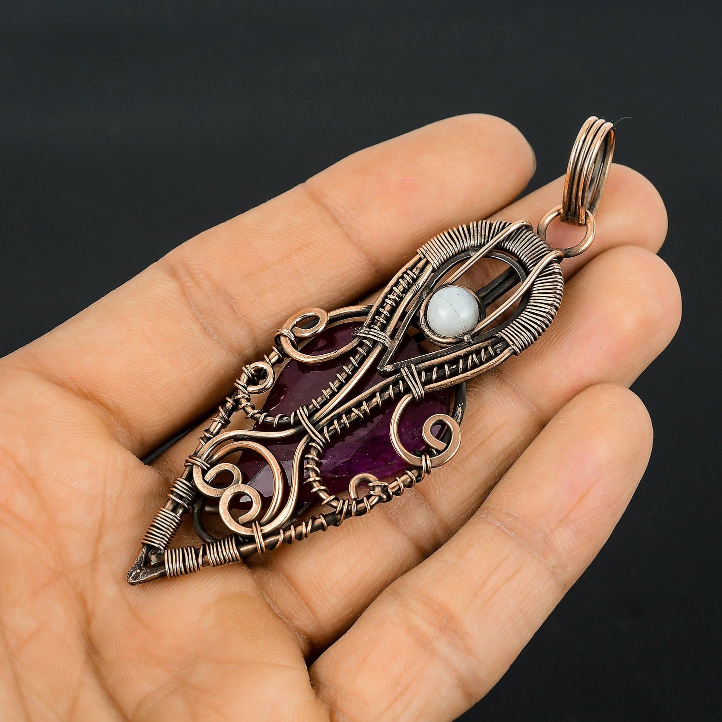 Kashmir Red Ruby Gemstone Pendant