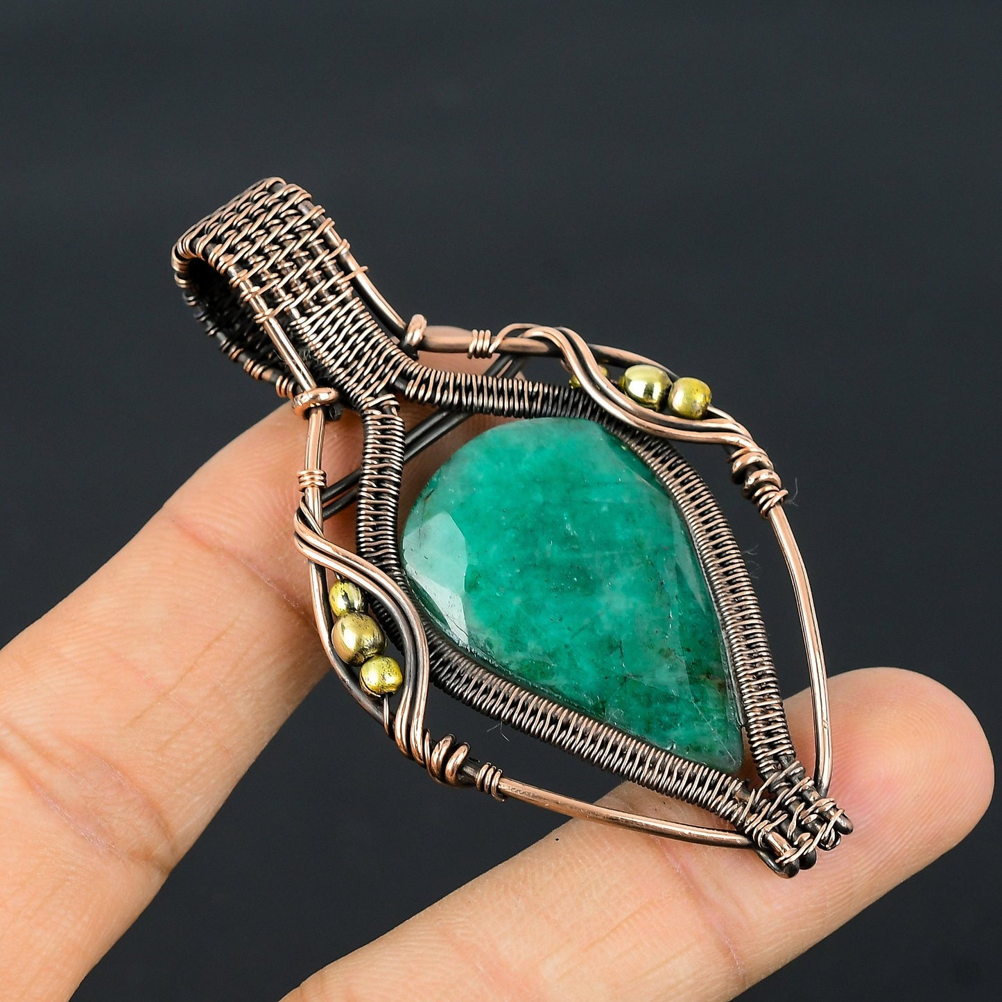 Green Emerald Gemstone Pendant