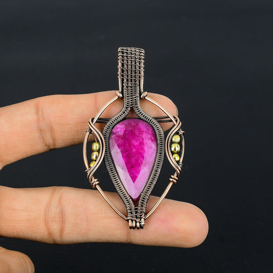 Kashmir Red Ruby Gemstone Pendant