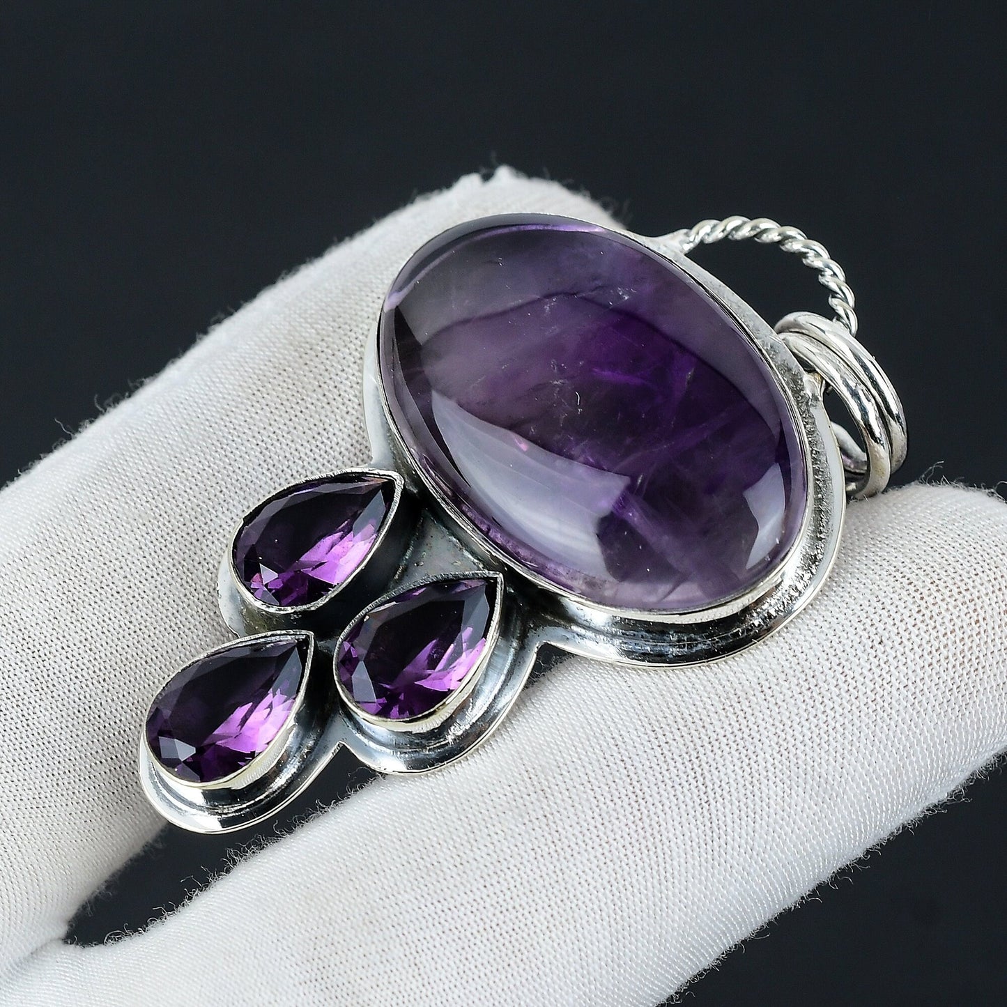 Purple Amethyst Gemstone Pendant