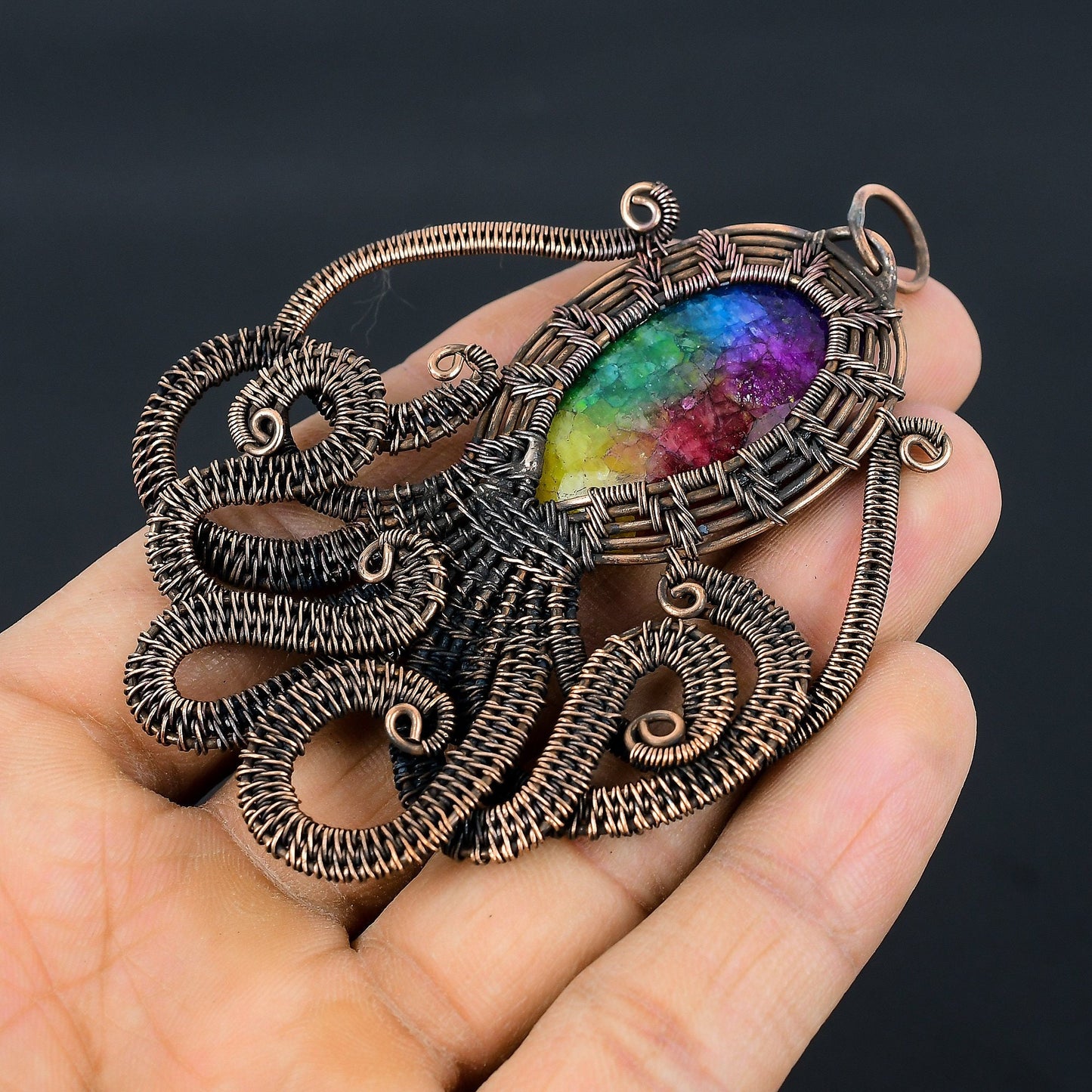 Rainbow Solar Quartz Gemstone Pendant