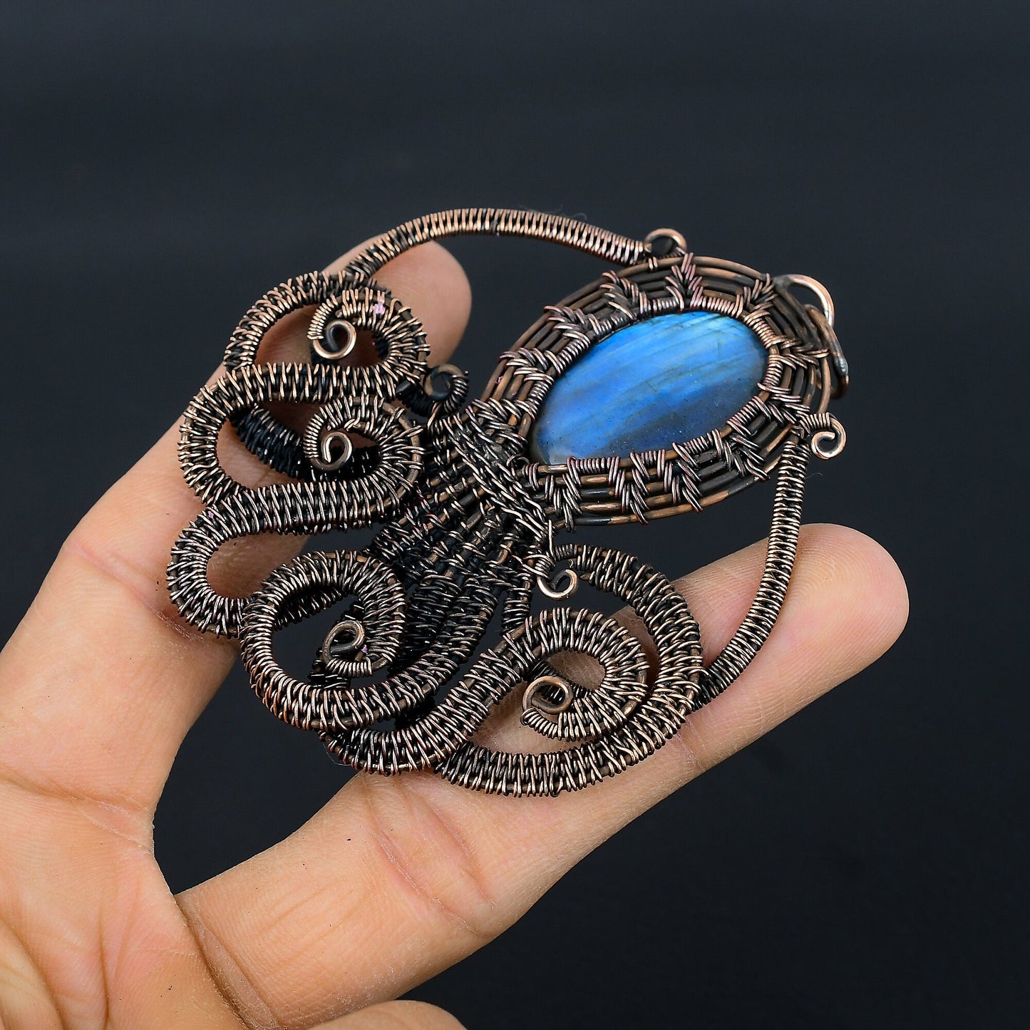 Blue Labradorite Gemstone Pendant