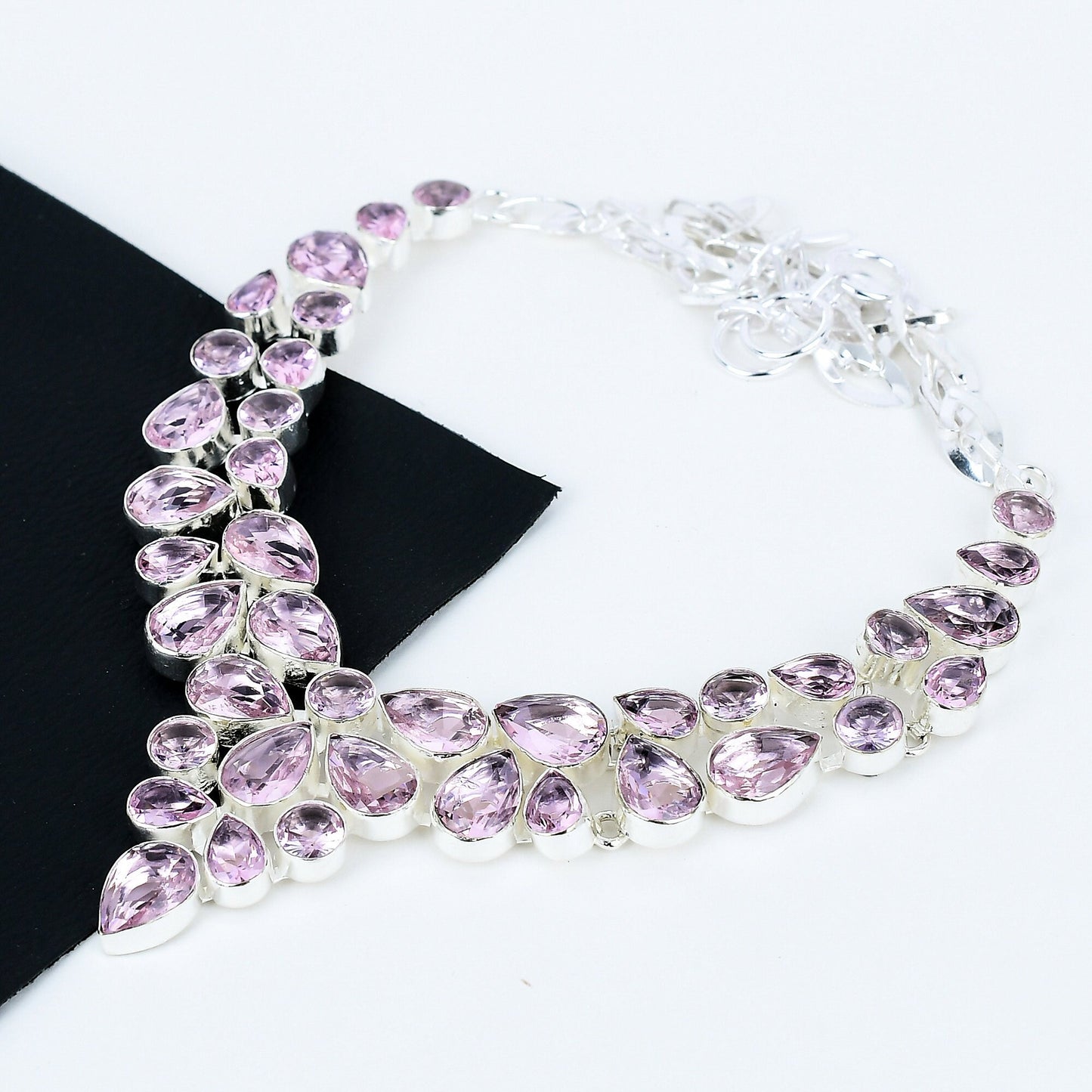 Pink Kunzite Gemstone Necklace