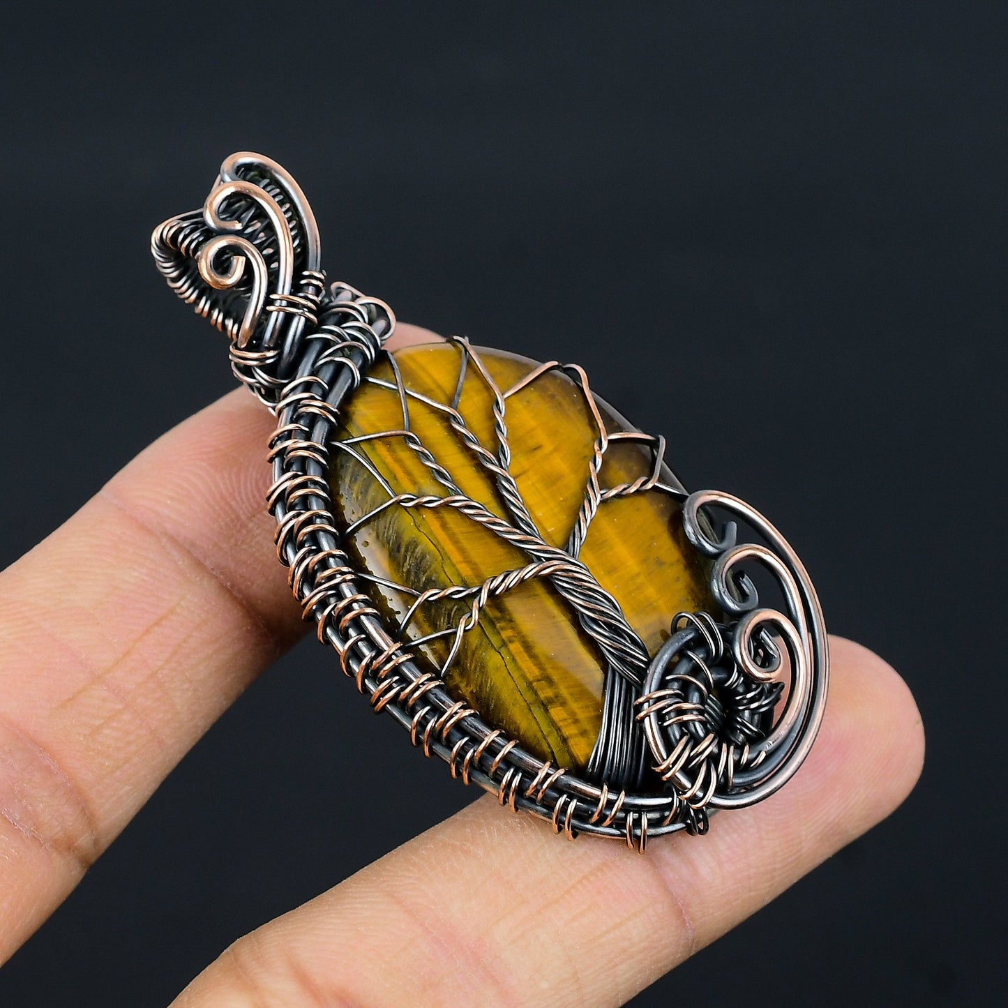 Golden Tiger Eye Gemstone Pendant