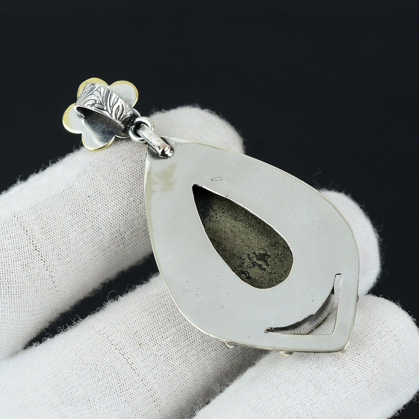 Gold Apache Pyrite Gemstone Pendant