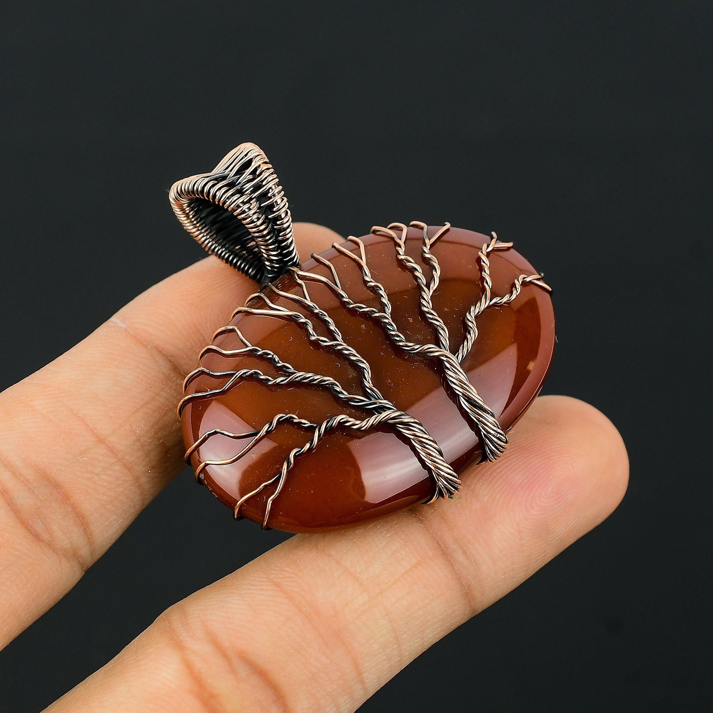 Red Carnelian Gemstone Pendant