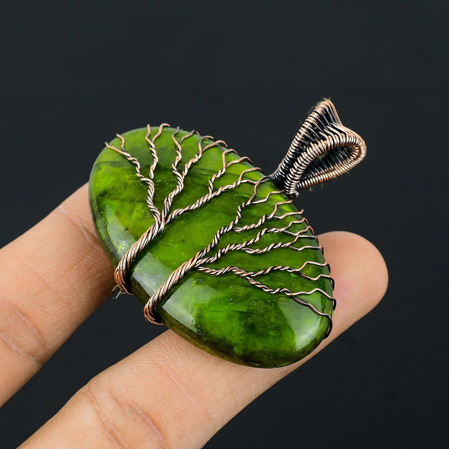 Green Fire Labradorite Gemstone Pendant