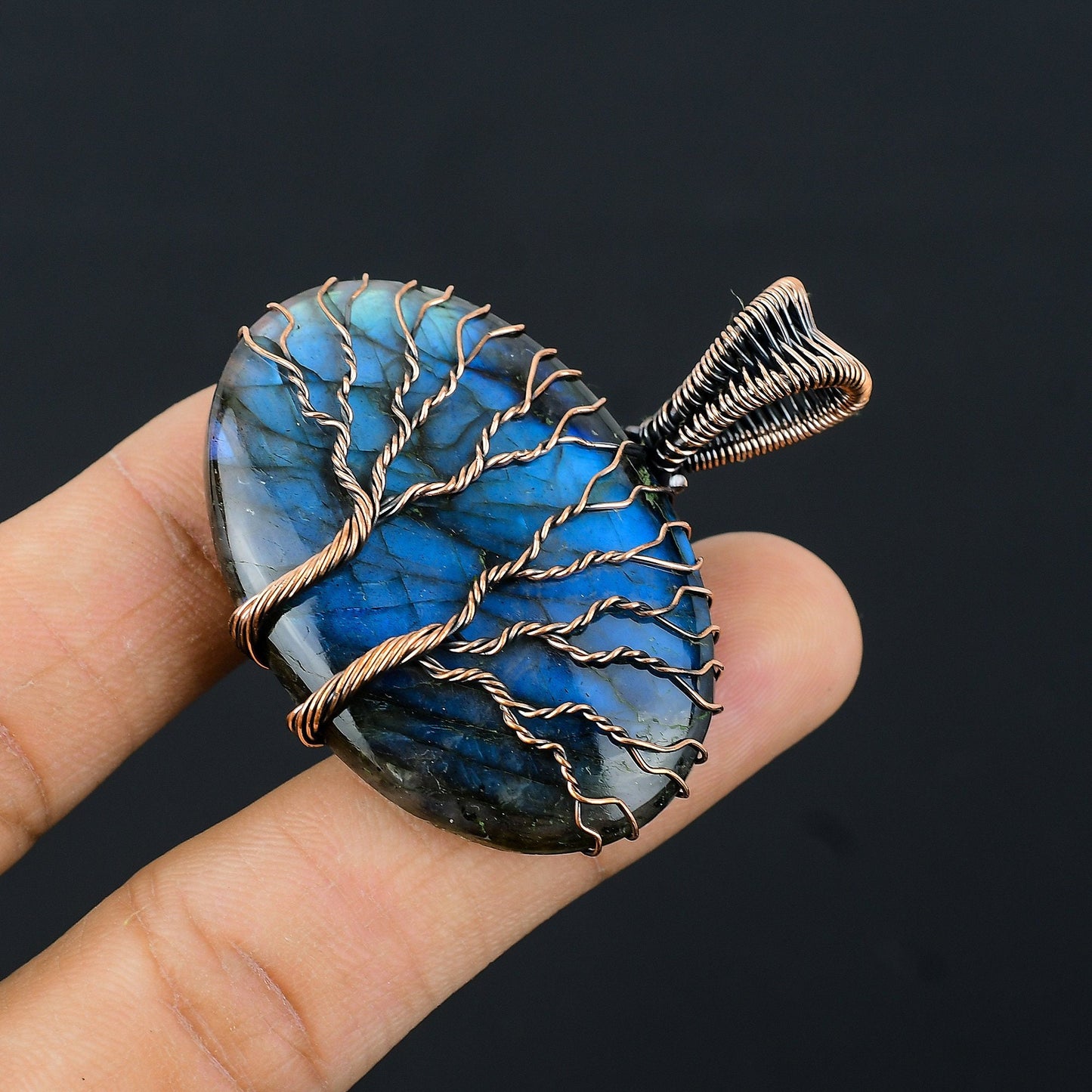 Blue Labradorite Gemstone Pendant