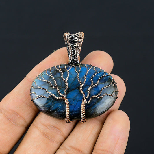 Blue Labradorite Gemstone Pendant