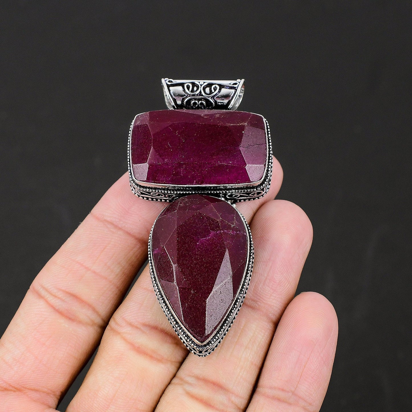 Red Ruby Gemstone Pendant