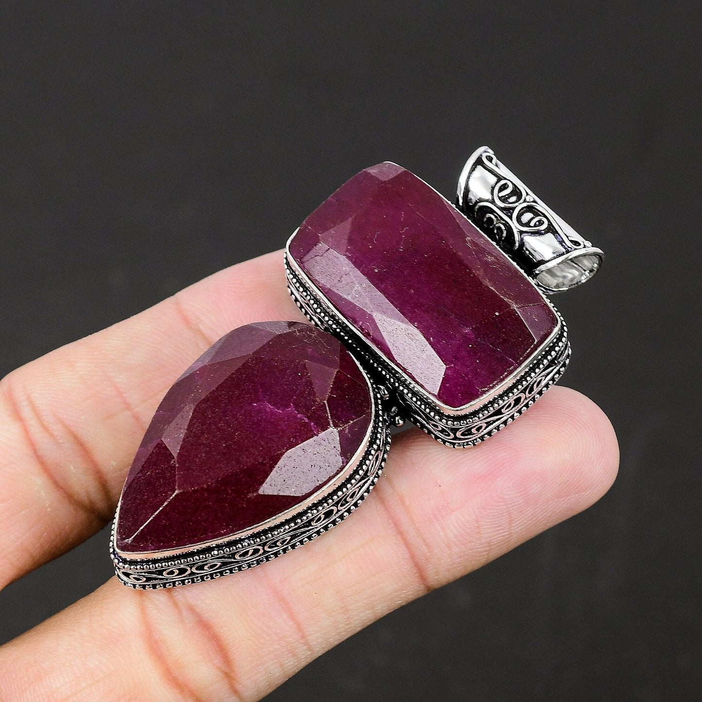 Red Ruby Gemstone Pendant