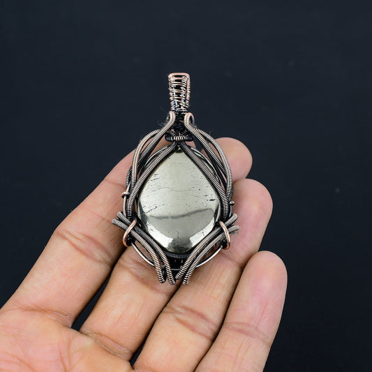 Golden Apache Pyrite Gemstone Pendant