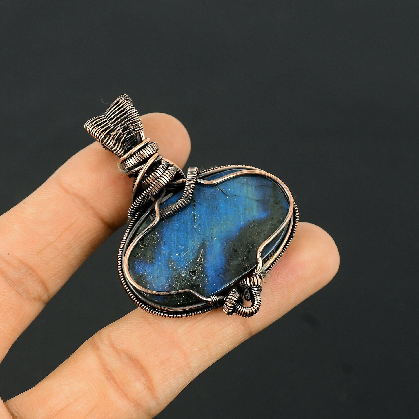 Blue Labradorite Gemstone Pendant