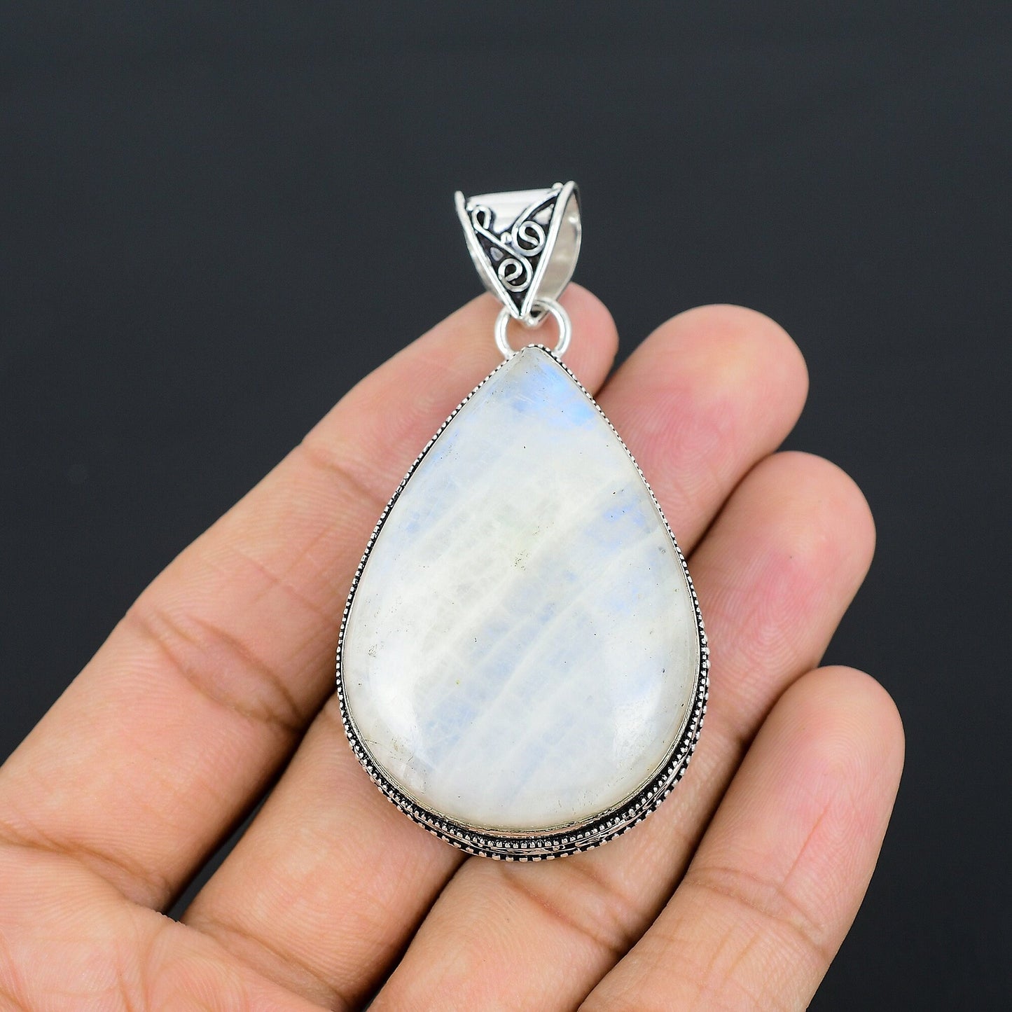 Rainbow Moonstone Gemstone Pendant