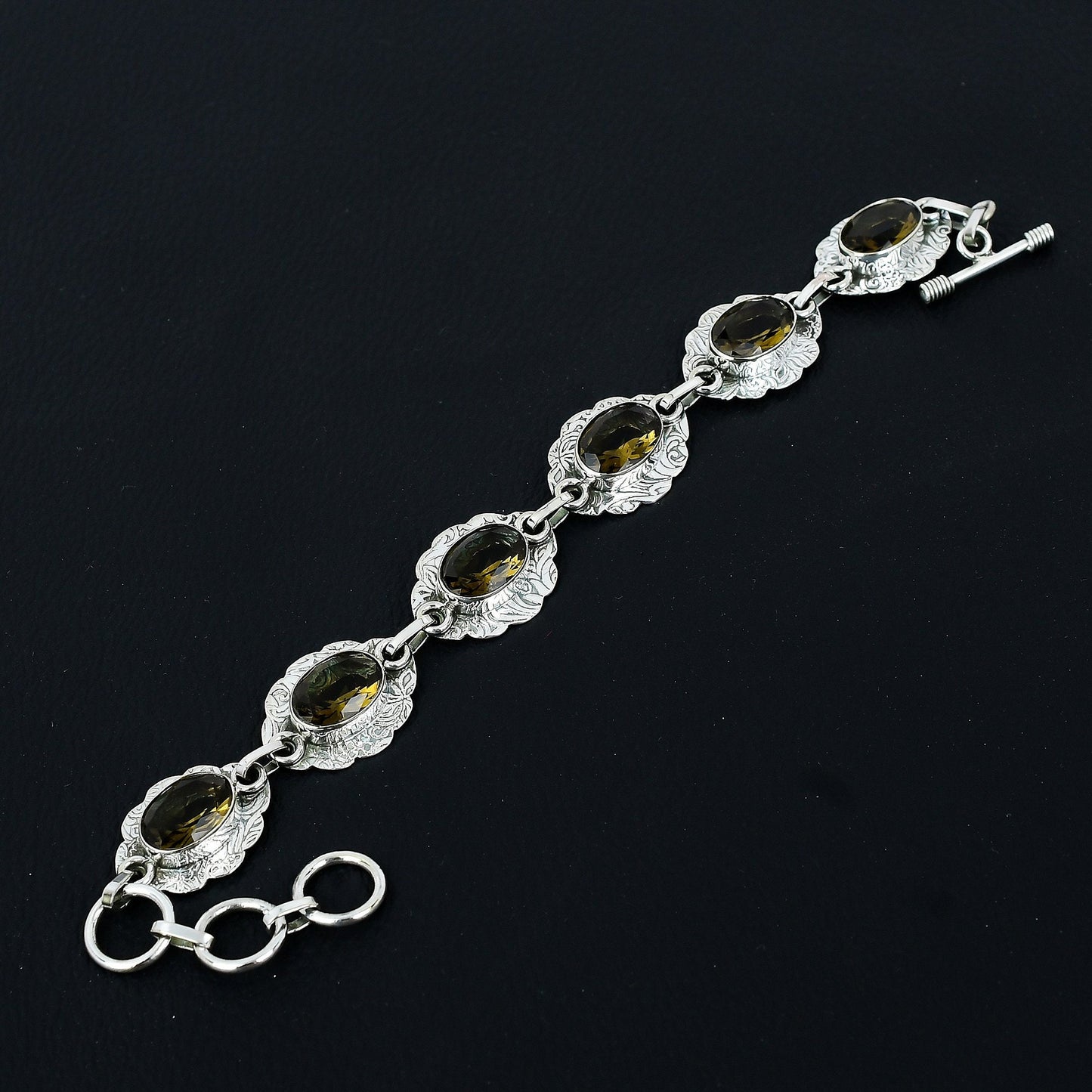 Smoky Brown Topaz Gemstone Bracelet
