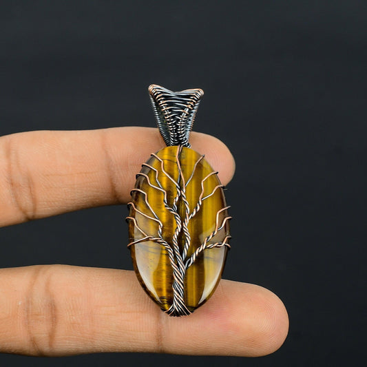 Brown Tiger Eye Gemstone Pendant