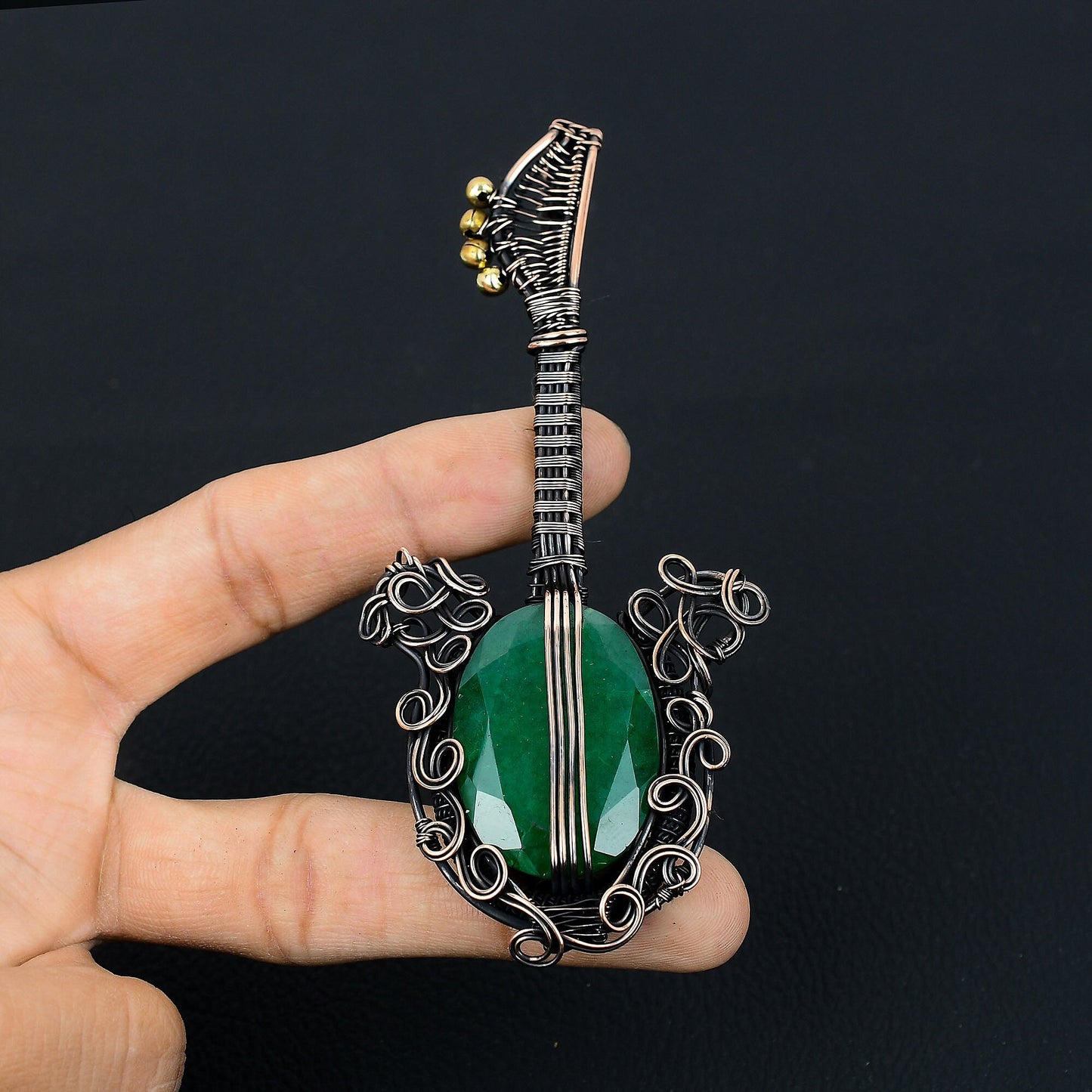 Green Emerald Gemstone Pendant