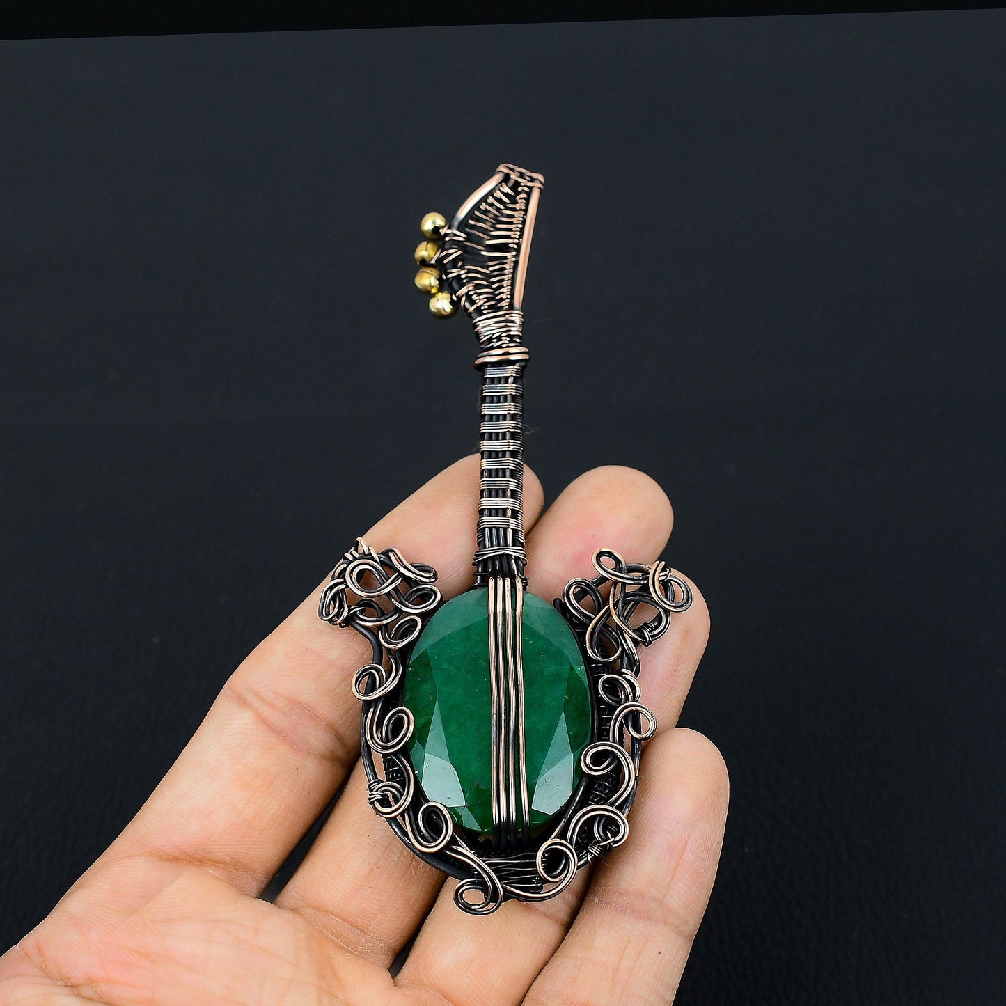 Green Emerald Gemstone Pendant