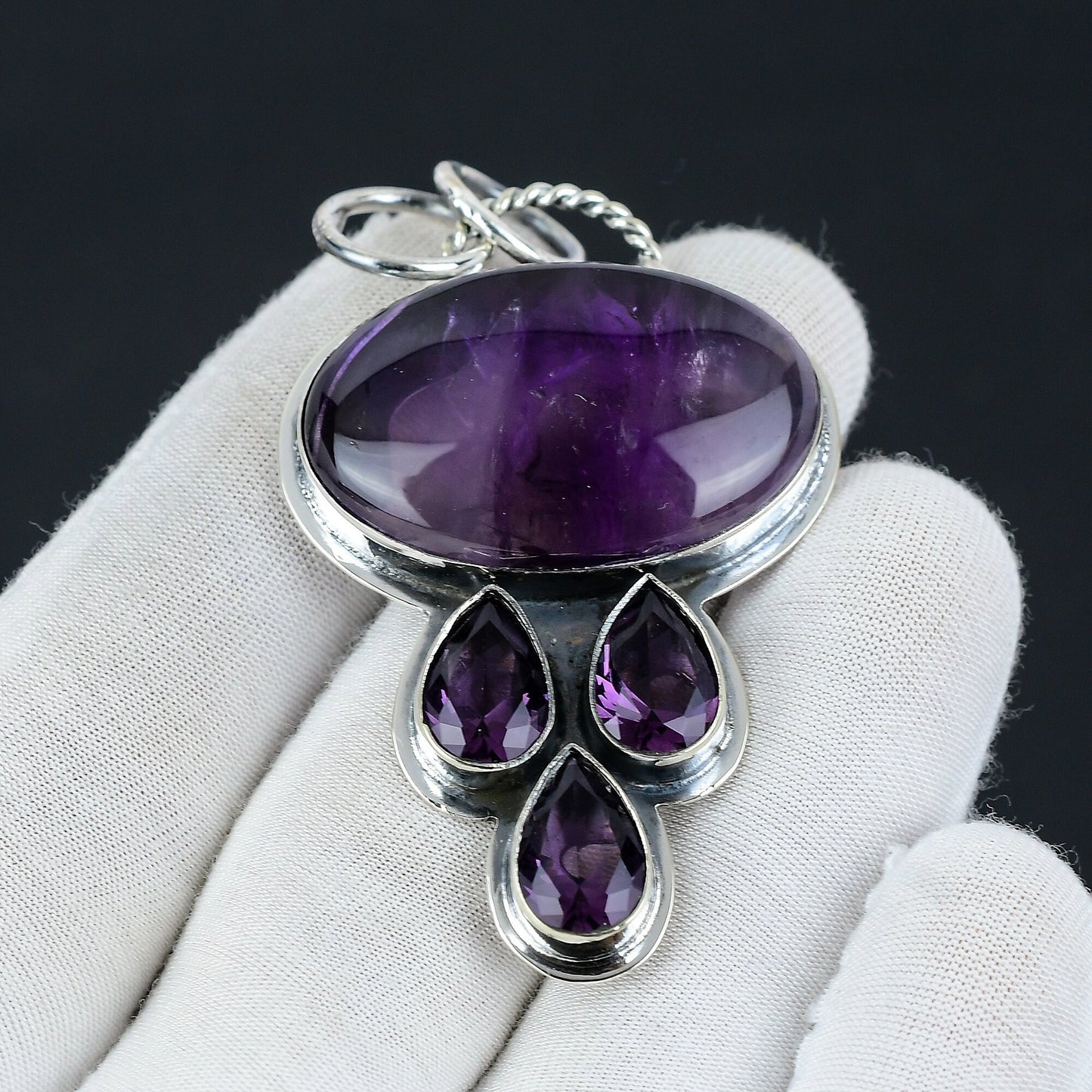 Purple Amethyst Gemstone Pendant