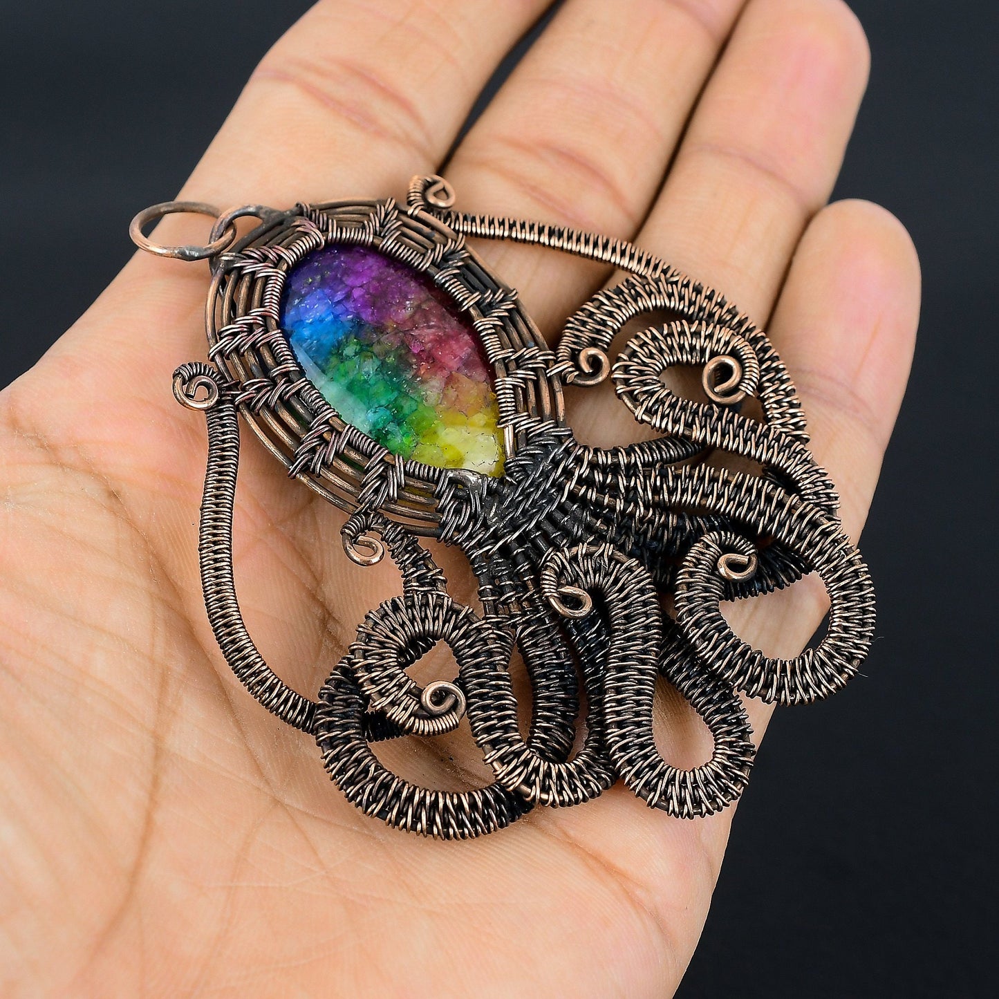 Rainbow Solar Quartz Gemstone Pendant