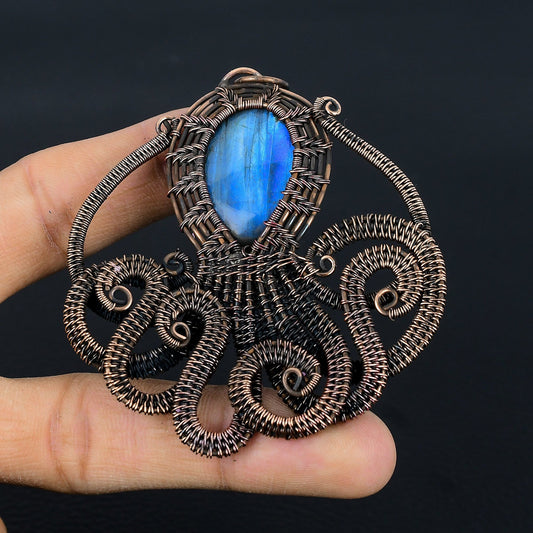 Blue Labradorite Gemstone Pendant