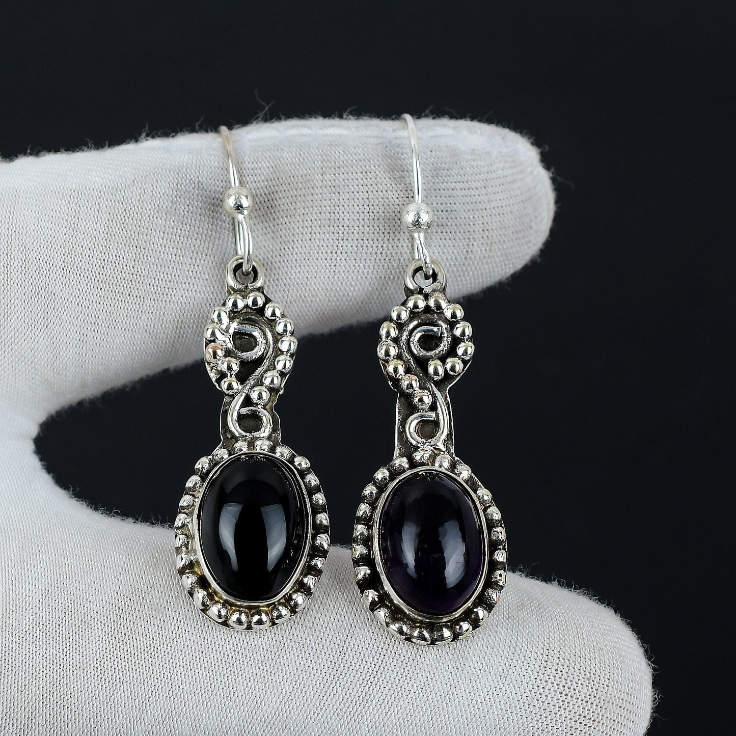 Black Onyx Gemstone Earrings