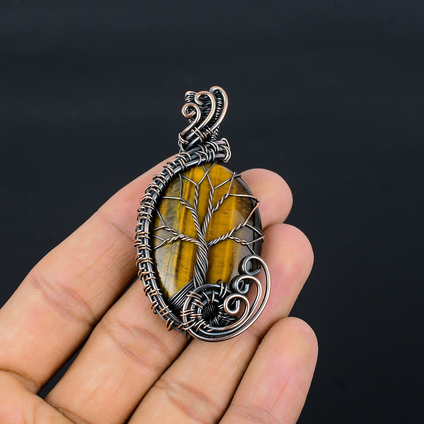 Golden Tiger Eye Gemstone Pendant