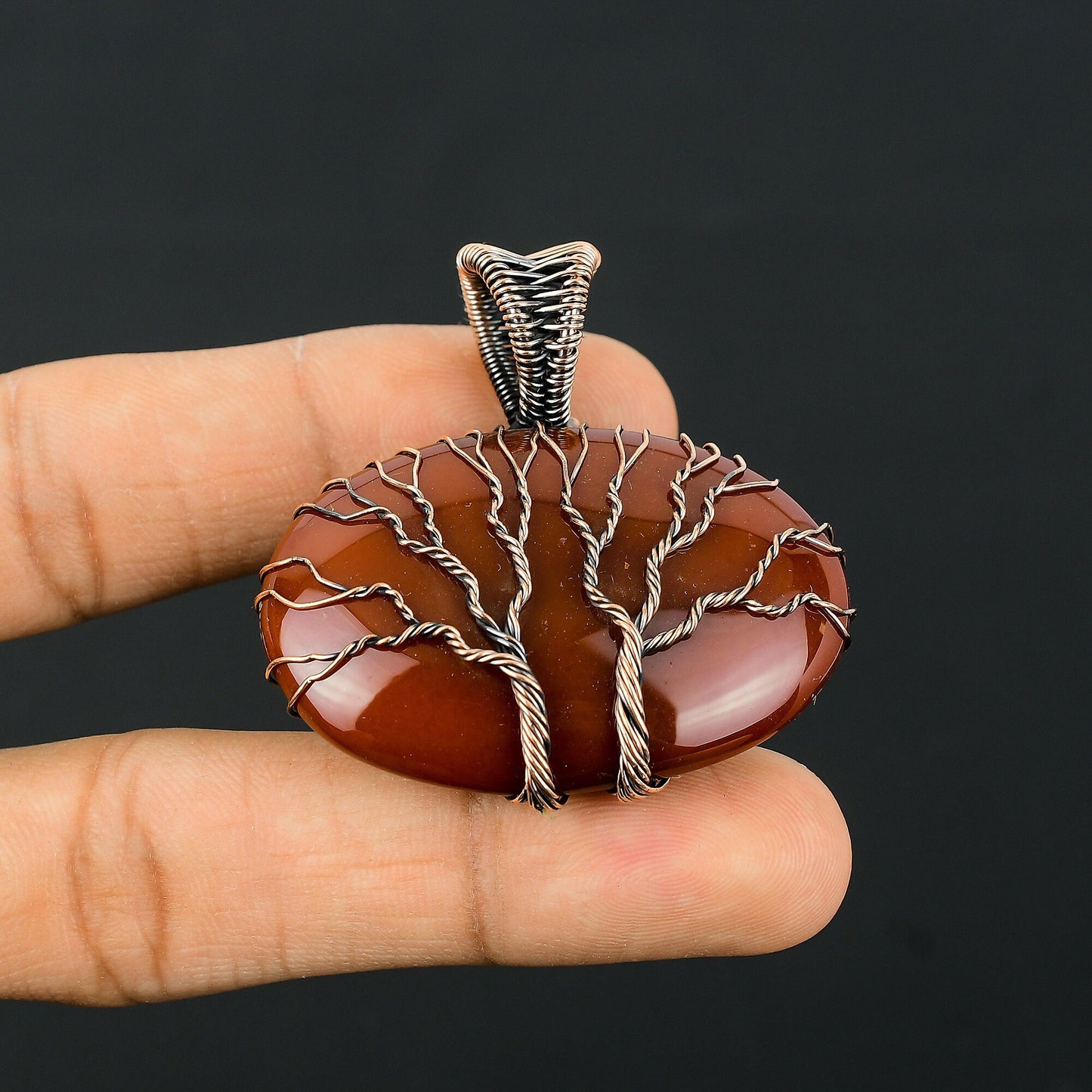 Red Carnelian Gemstone Pendant