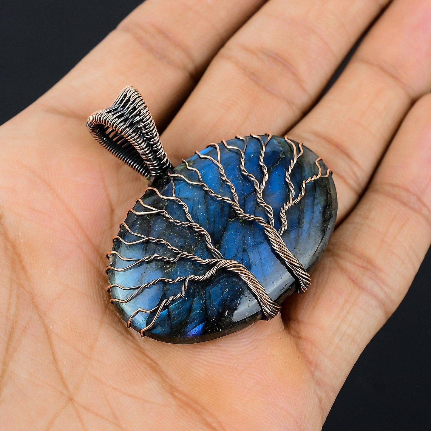 Blue Labradorite Gemstone Pendant