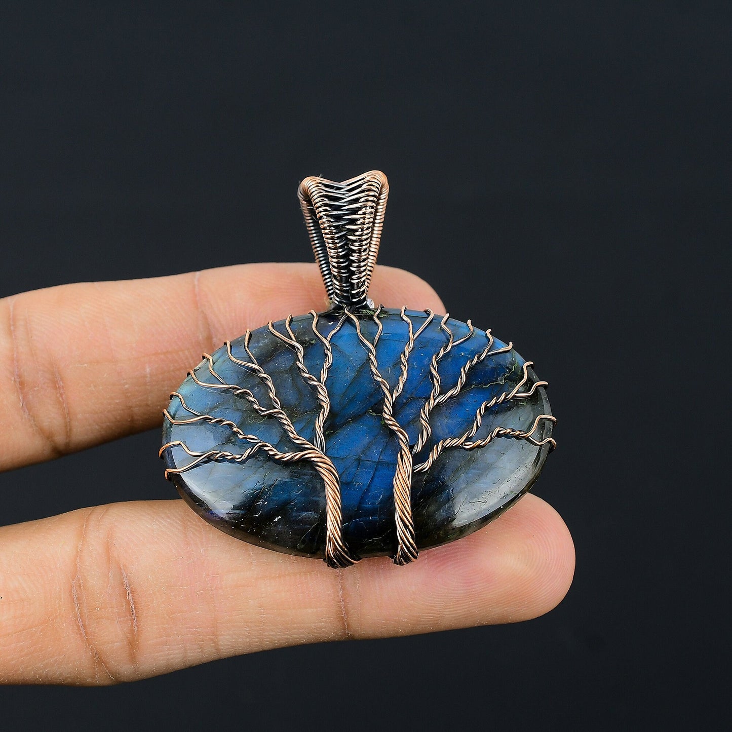 Blue Labradorite Gemstone Pendant