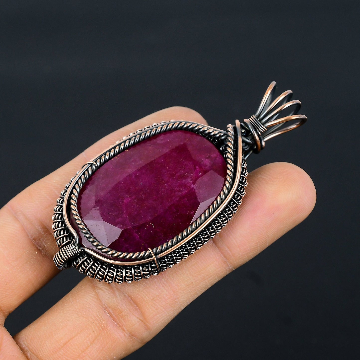 Red Ruby Gemstone Pendant
