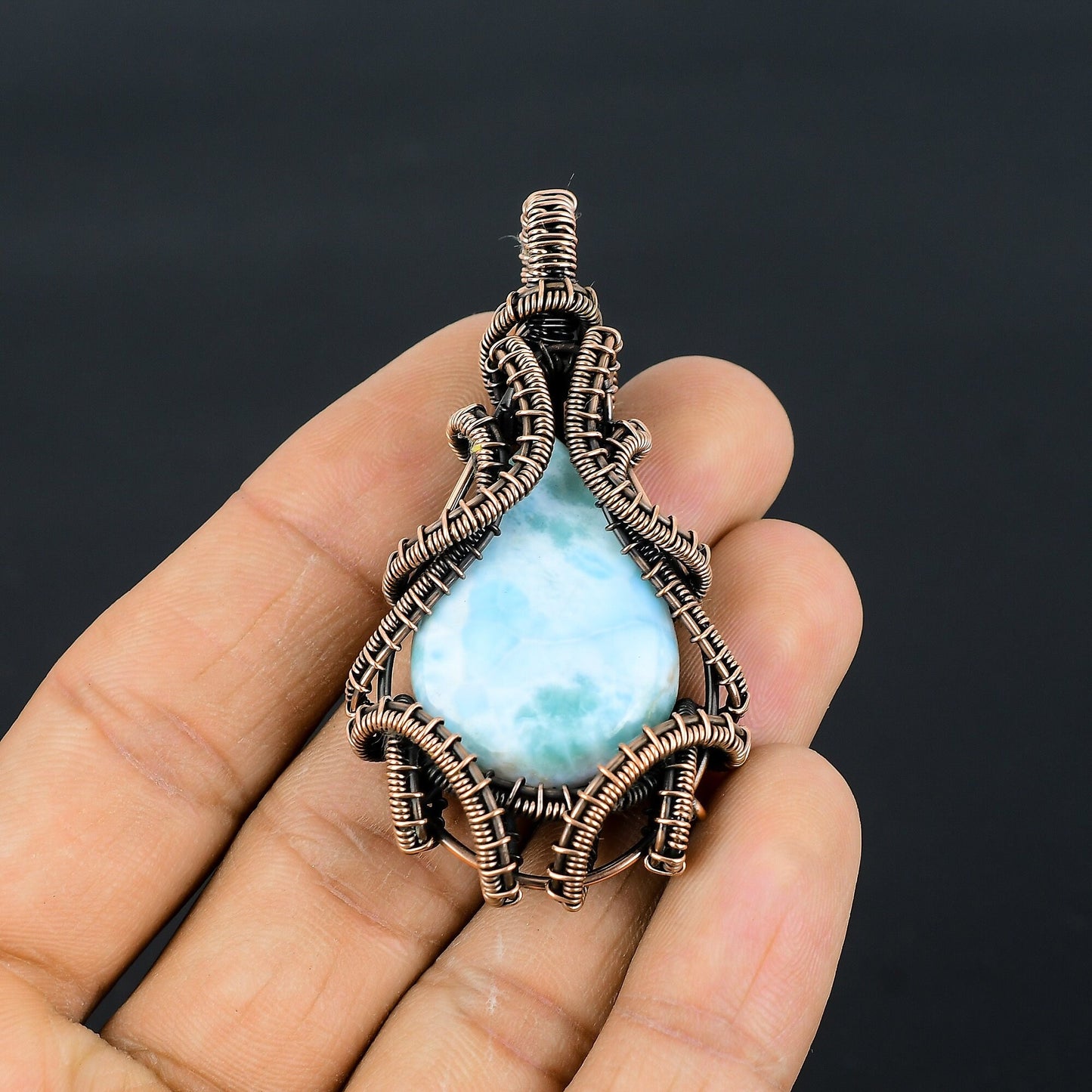 Blue Larimar Gemstone Pendant