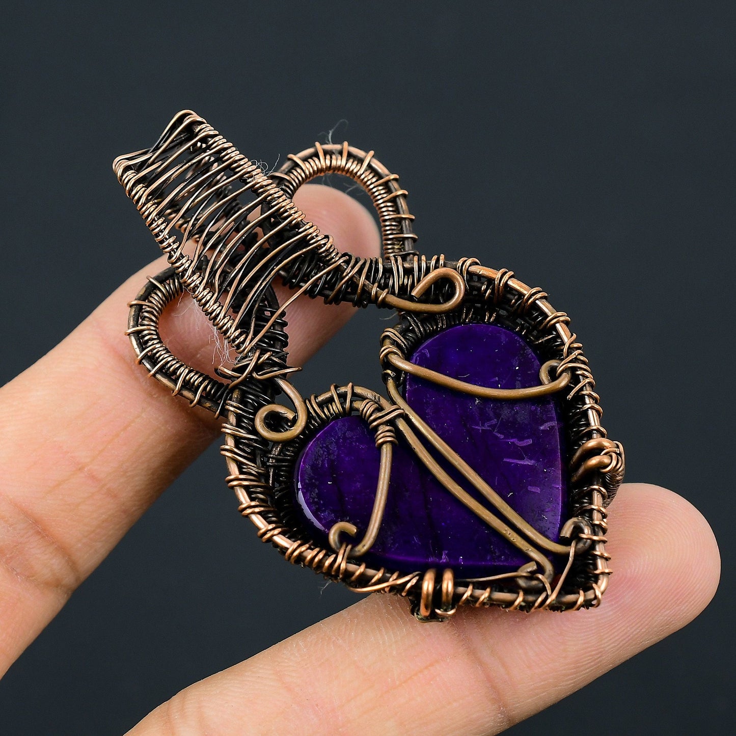Purple Flash Labradorite Gemstone Pendant
