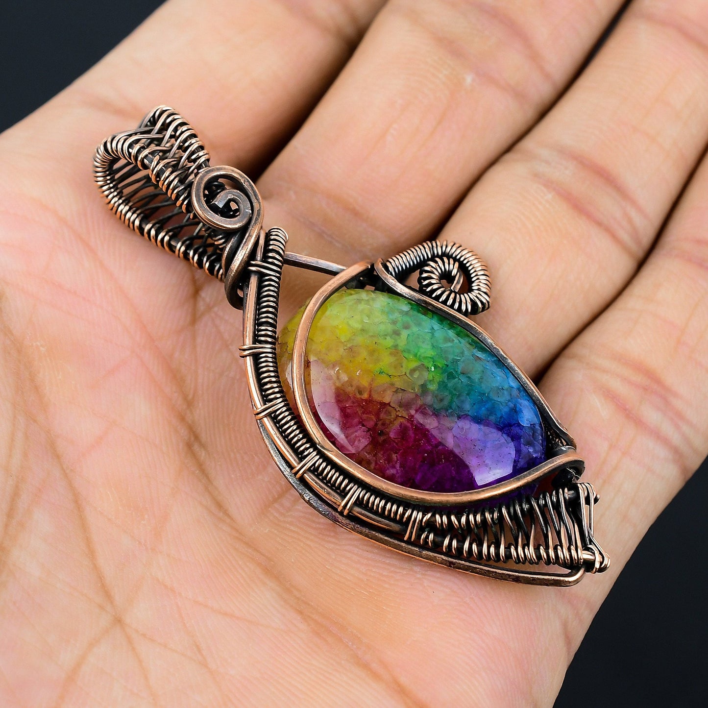 Rainbow Solar Quartz Gemstone Pendant