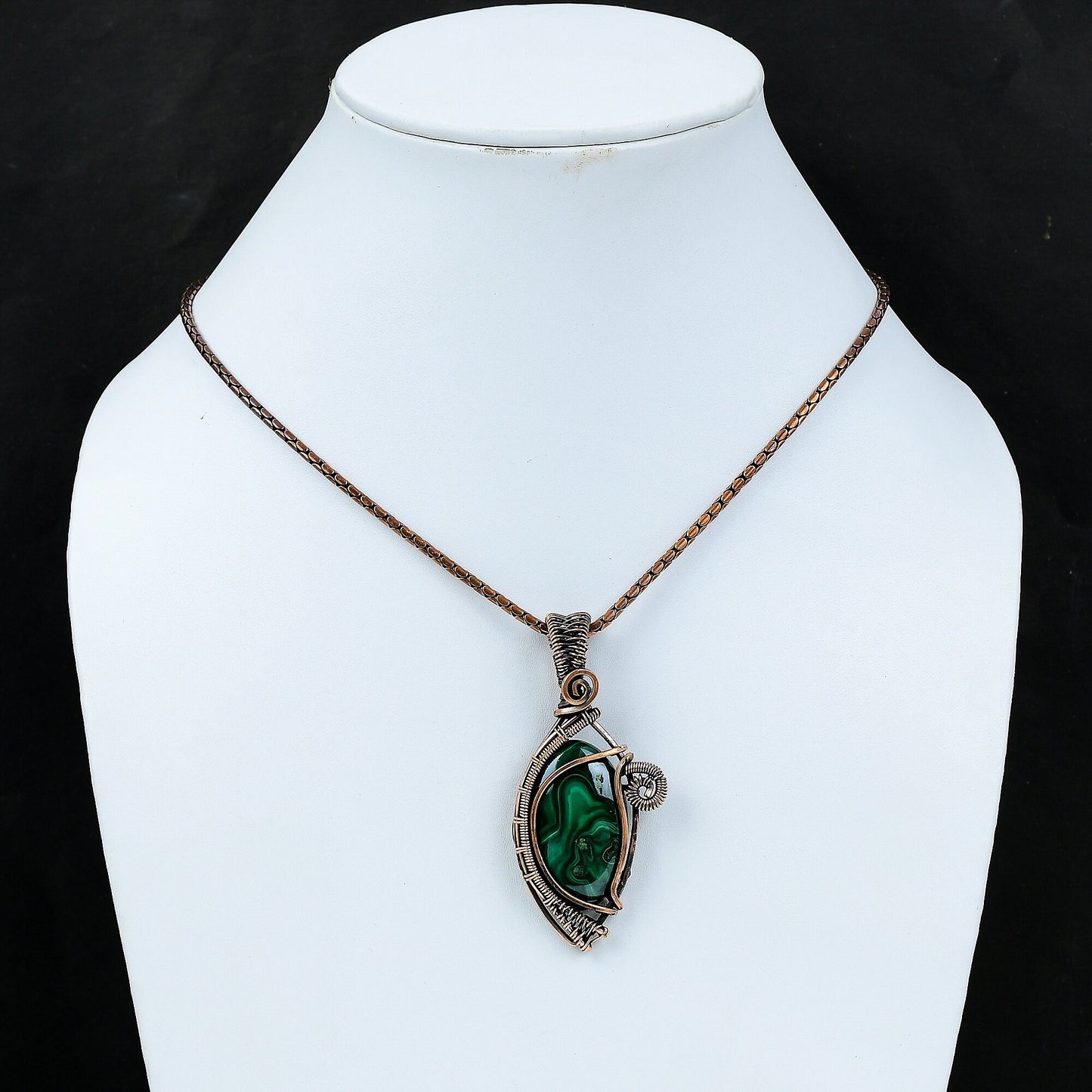 Green Malachite Gemstone Pendant