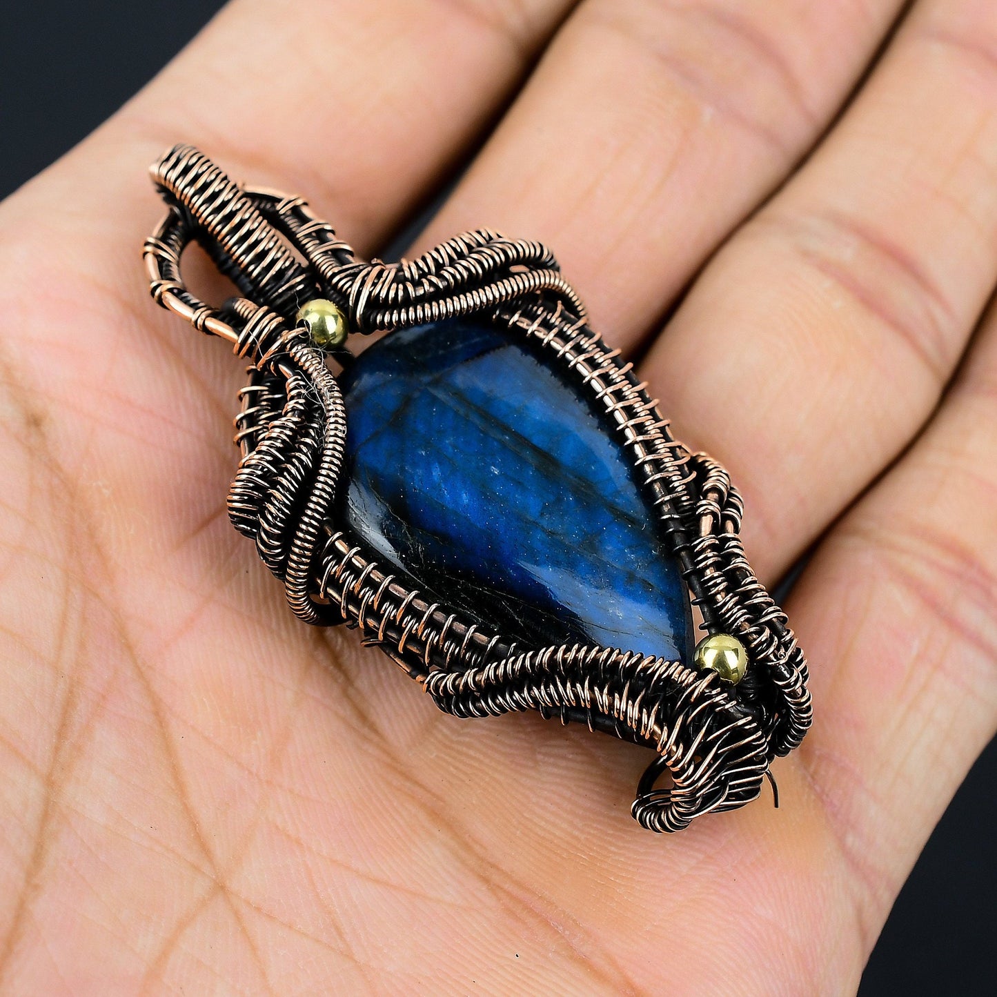 Blue Labradorite Gemstone Pendant