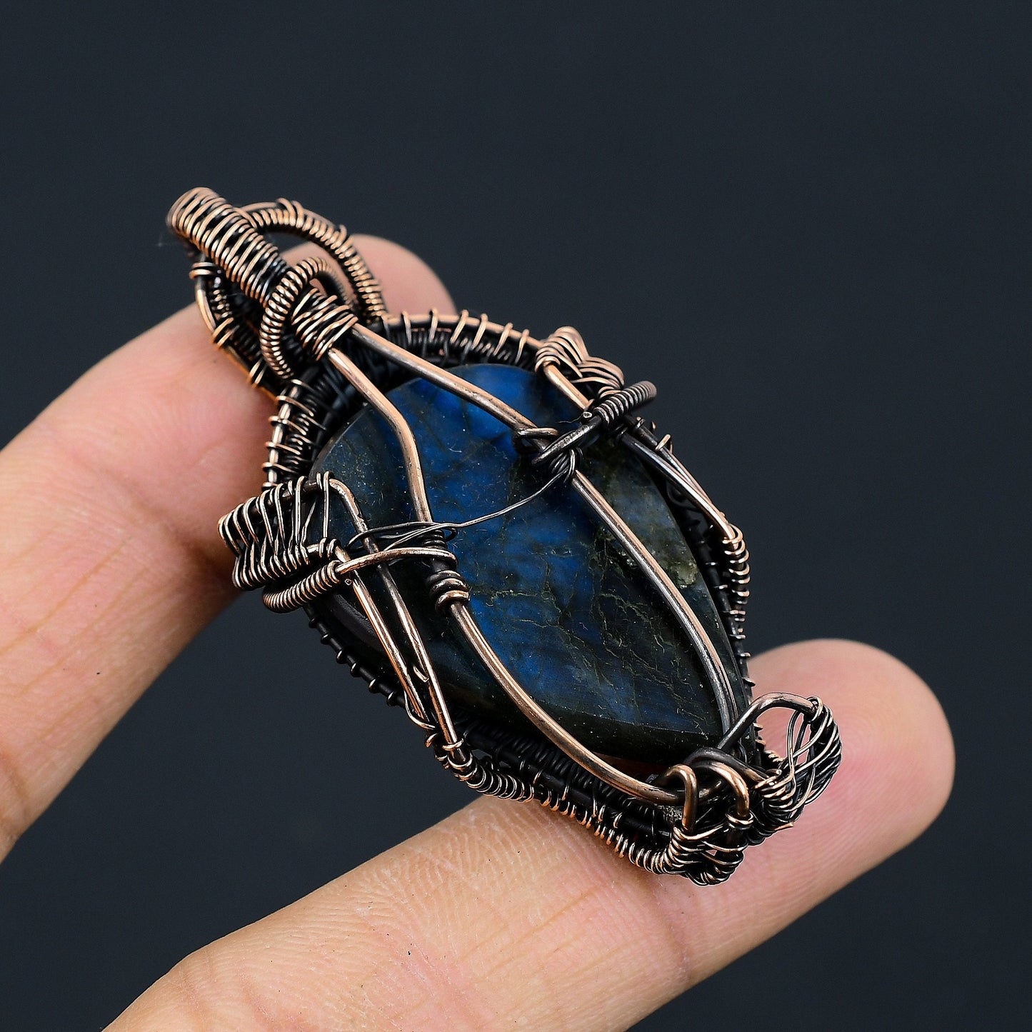 Blue Labradorite Gemstone Pendant