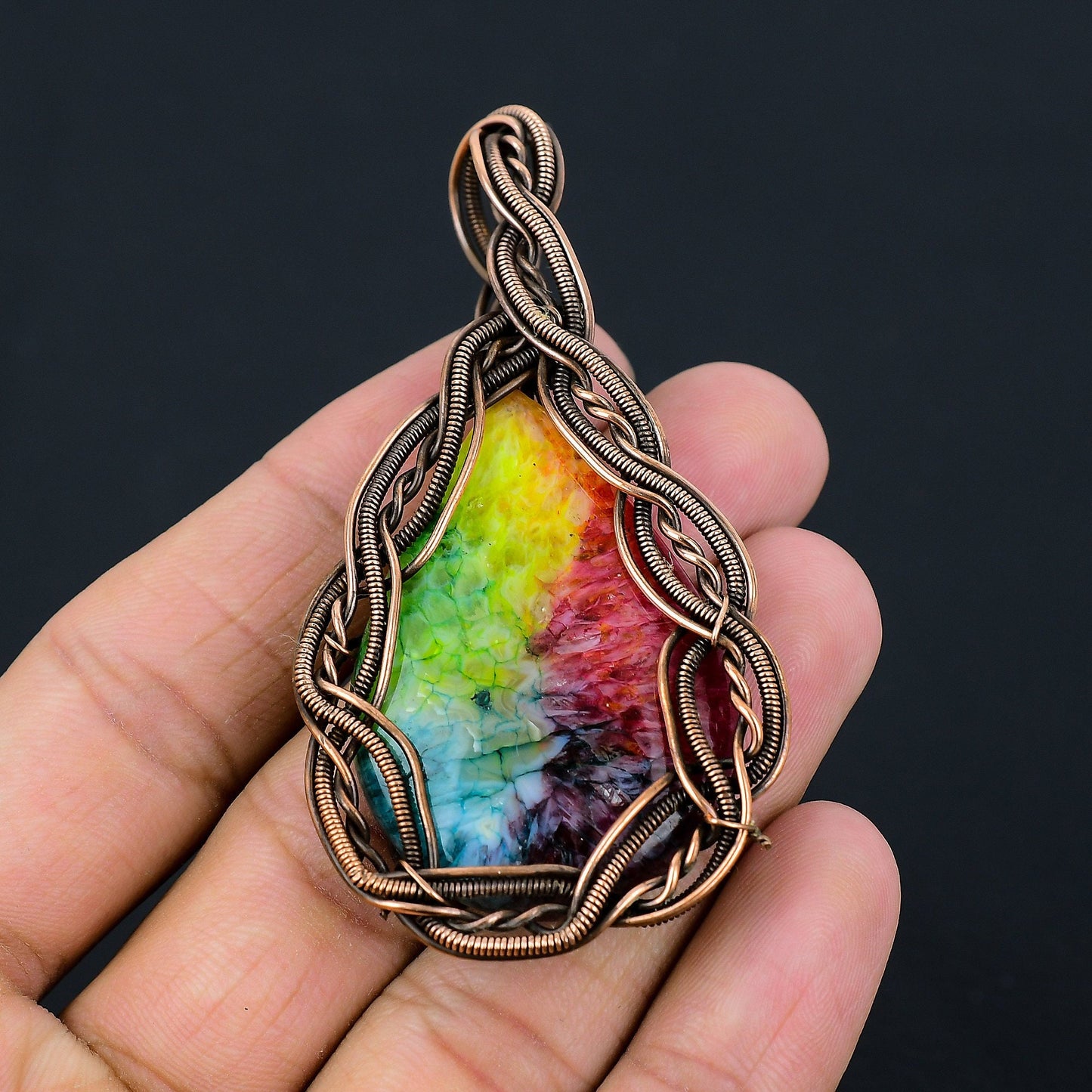 Rainbow Solar Quartz Gemstone Pendant
