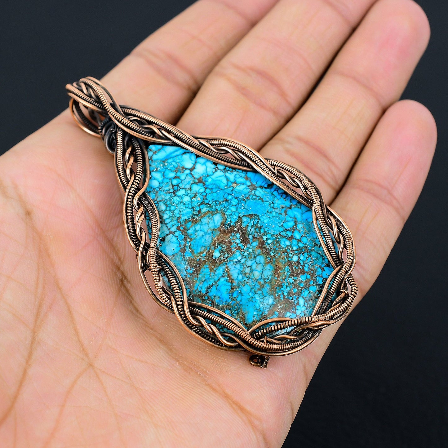 Blue Turquoise Gemstone Pendant