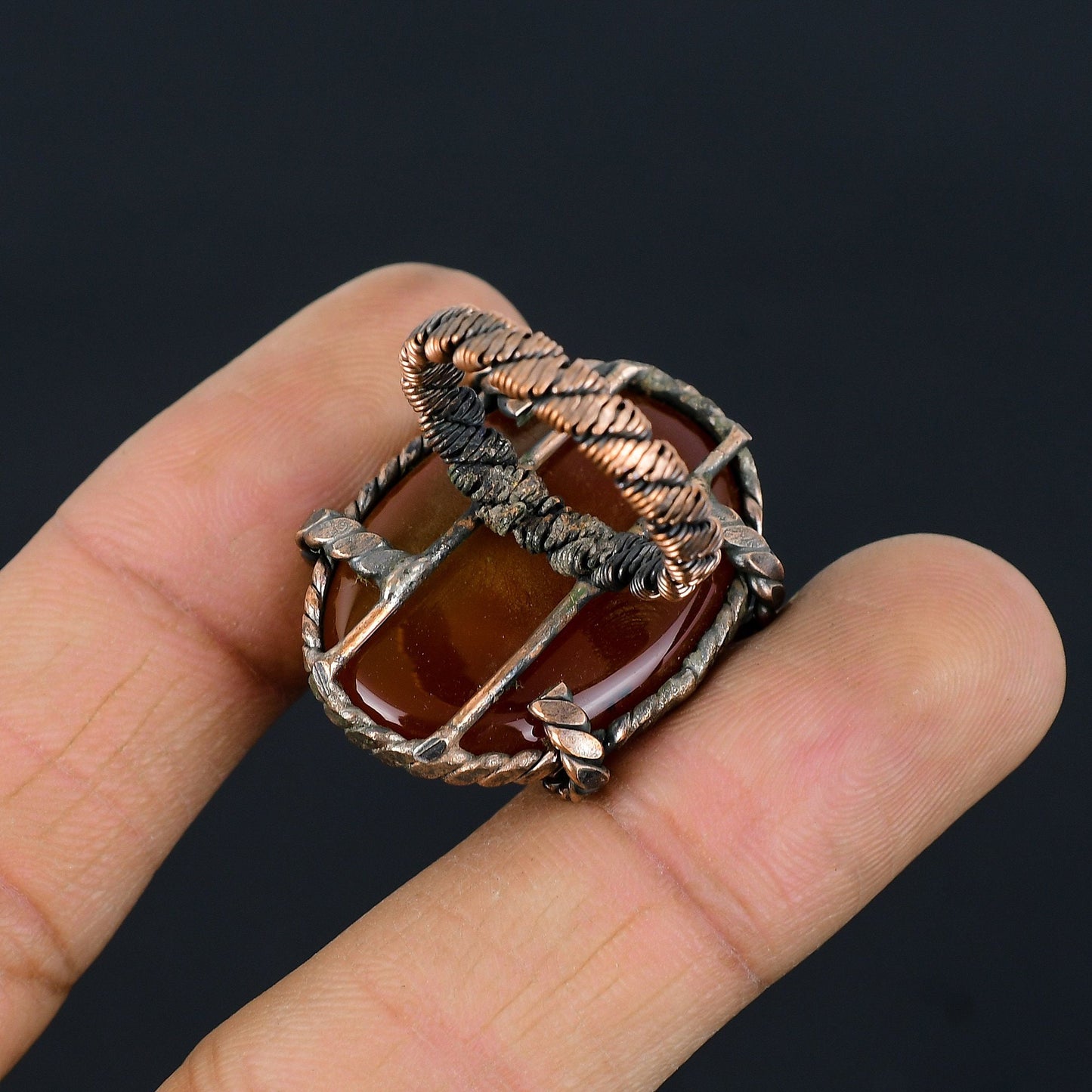Red Carnelian Gemstone Ring