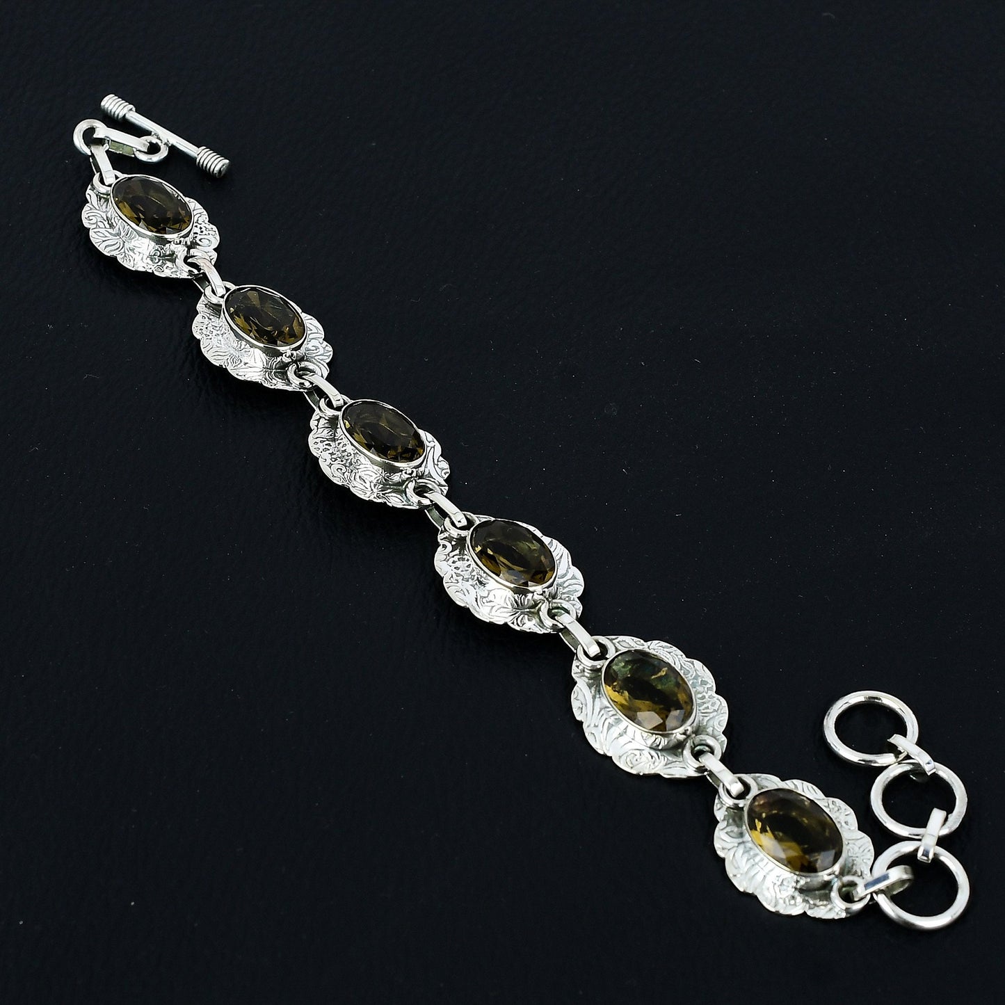 Smoky Brown Topaz Gemstone Bracelet