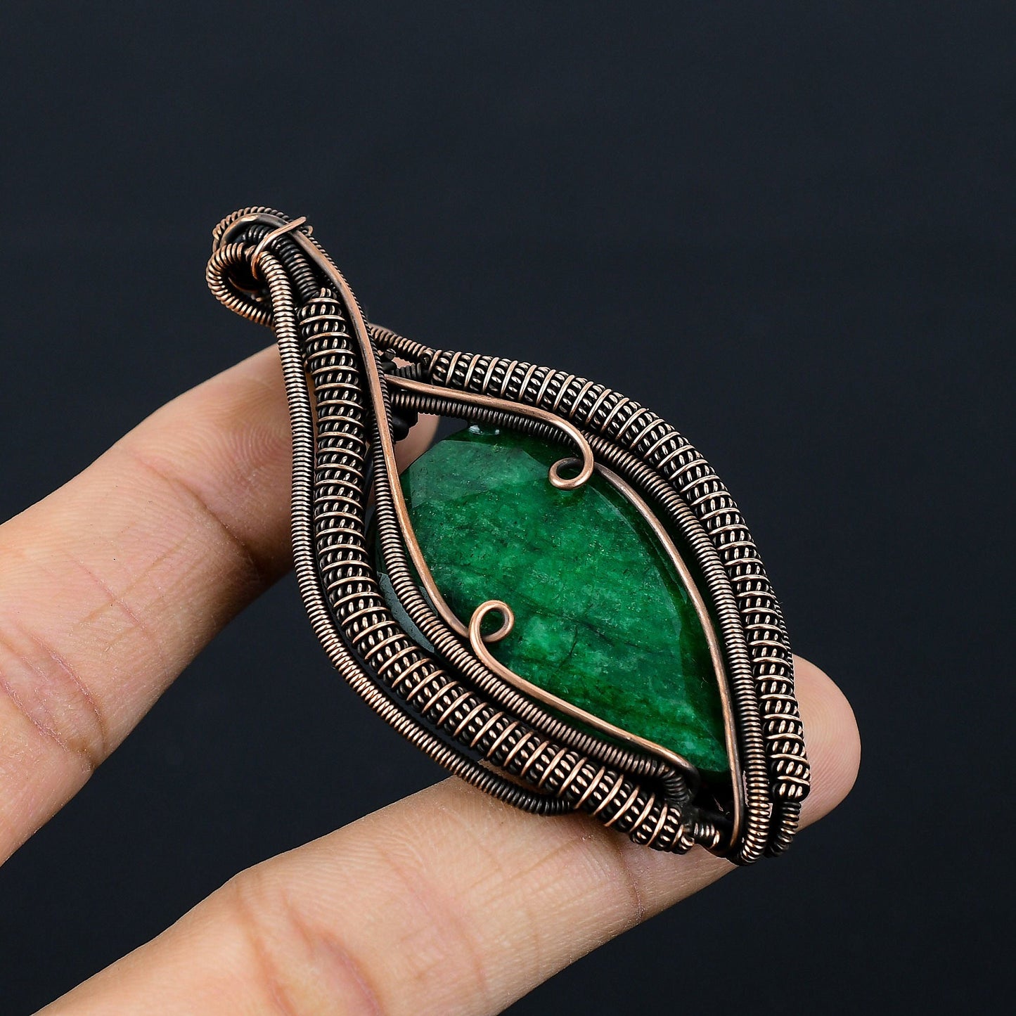 Green Emerald Gemstone Pendant
