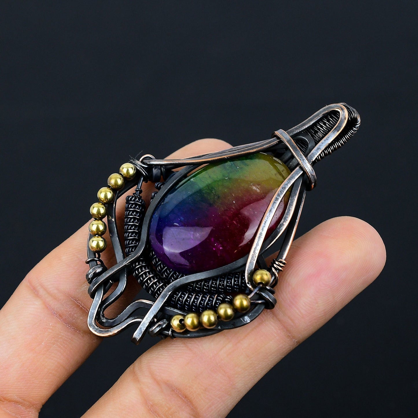 Rainbow Solar Quartz Gemstone Pendant