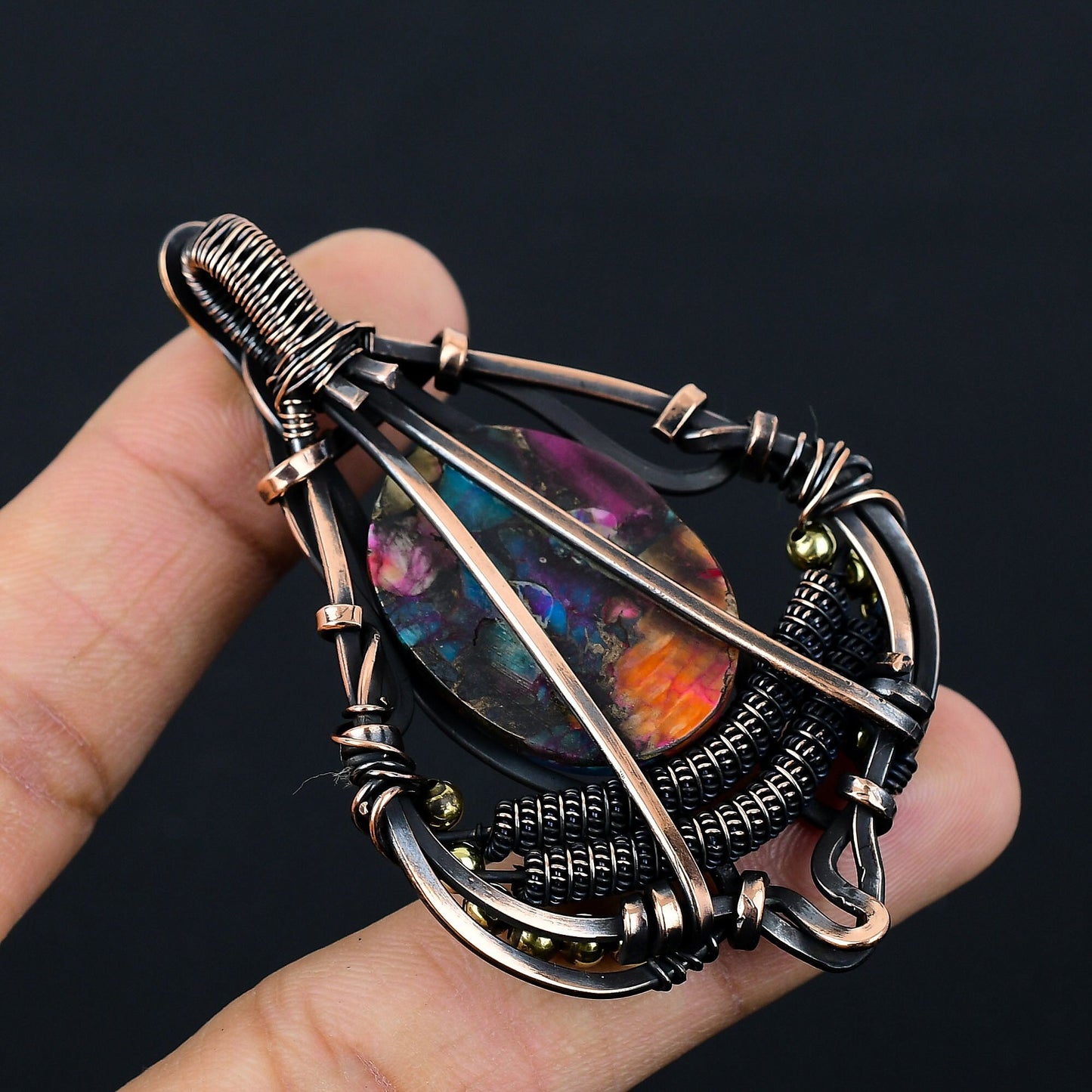 Pink Turquoise Gemstone Pendant